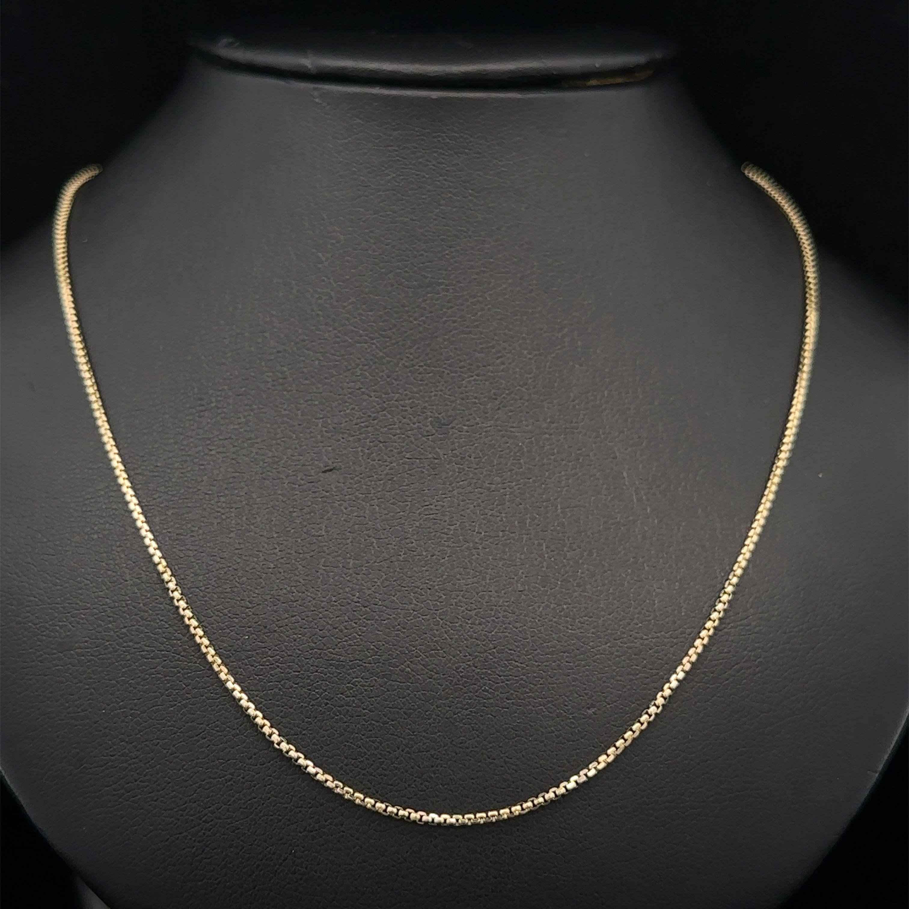 Nuevo Collar de cadena de eslabones biselados de oro amarillo de 14k de 24