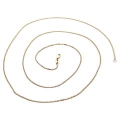 Neu 14k Gelbgold 24" 1mm abgeschrägte Schachtel Gliederkette Halskette