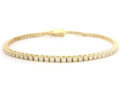 New 14k Yellow Gold 2.65ctw Round Diamond Petite Stackable Line Tennis Bracelet