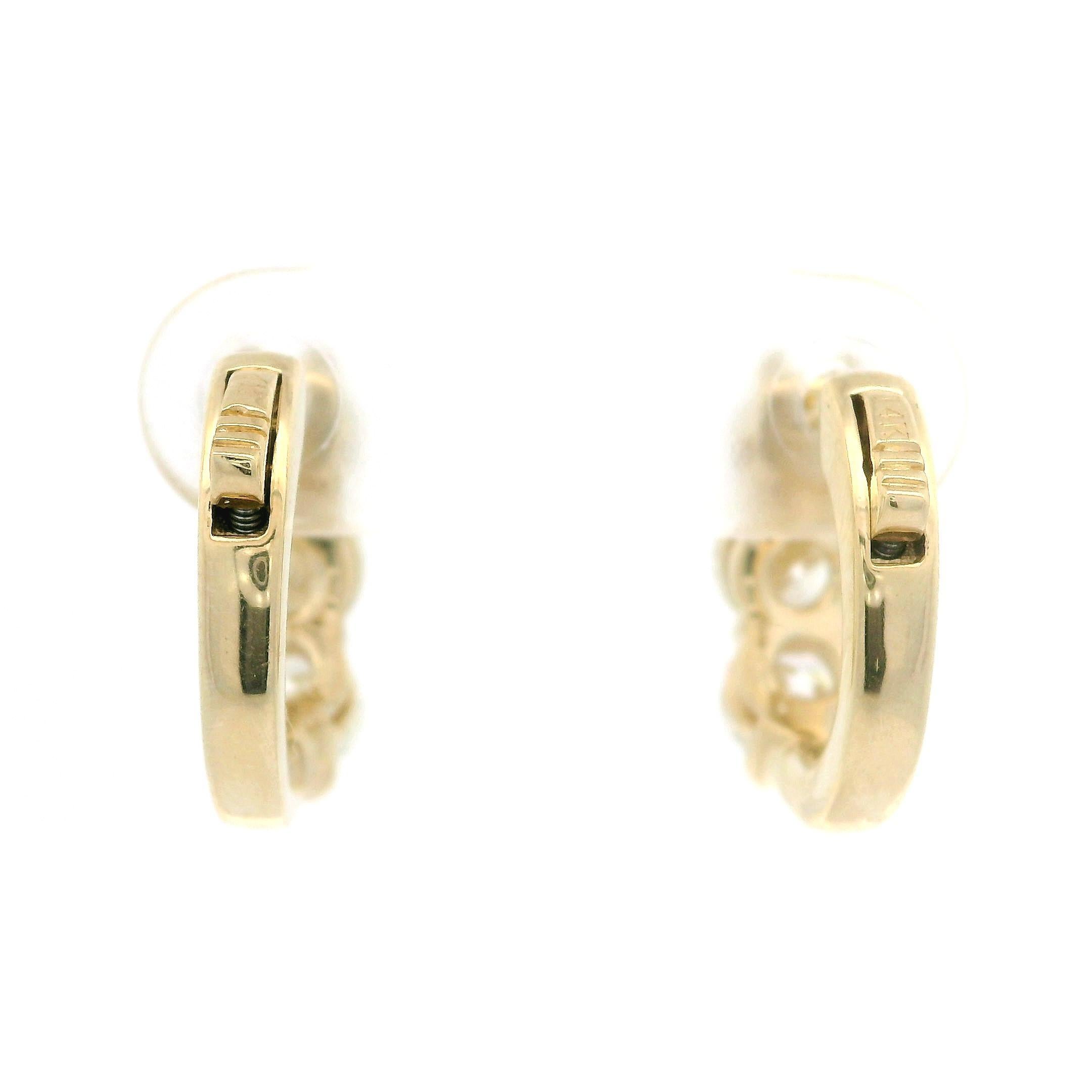 Boucles d'oreilles huggie en or jaune 14 carats GIA 2,72 ctw 6 diamants ronds F FL grand format, neuves en vente 5