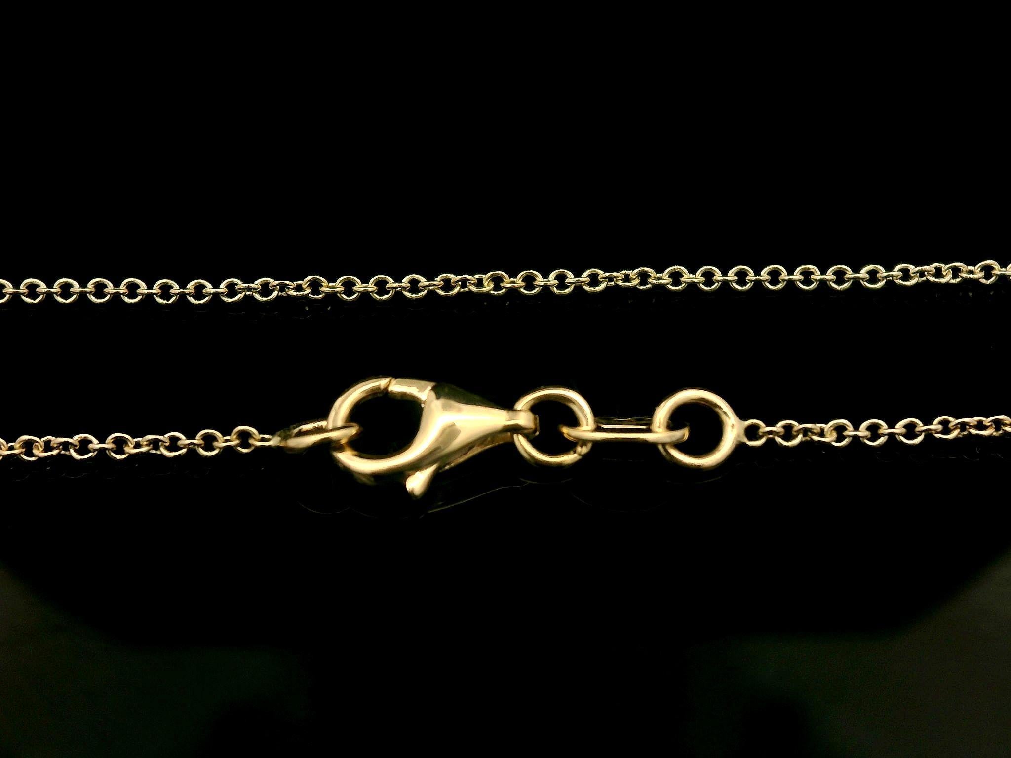 Taglio brillante New 14k Yellow Gold GIA .68ct Pear Diamond Solitaire Pendant Adjustable Necklace (Collana regolabile) in vendita