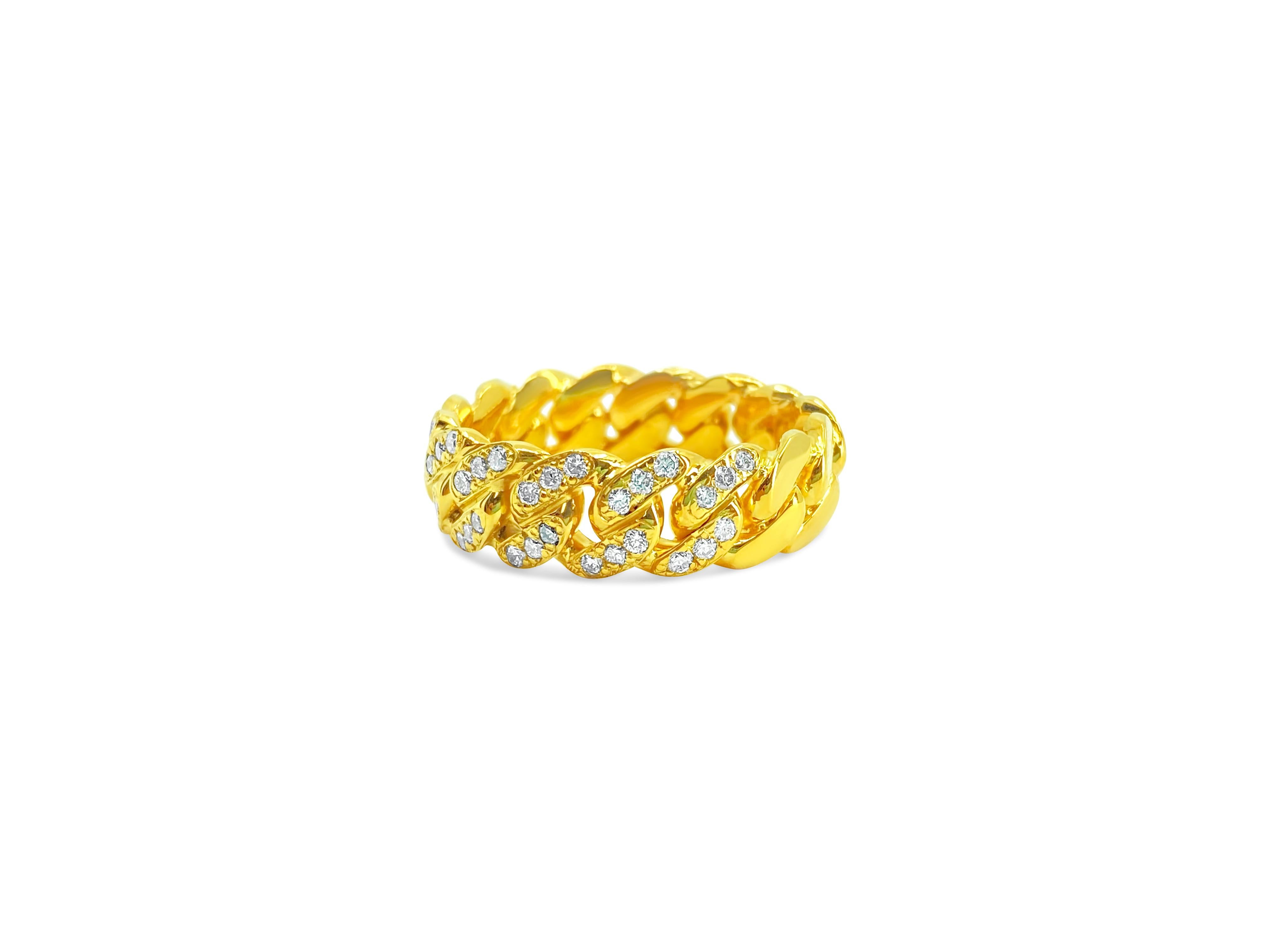 Neu 1,50 Karat VS Diamant Kubanischer Ring  im Zustand „Hervorragend“ im Angebot in Miami, FL