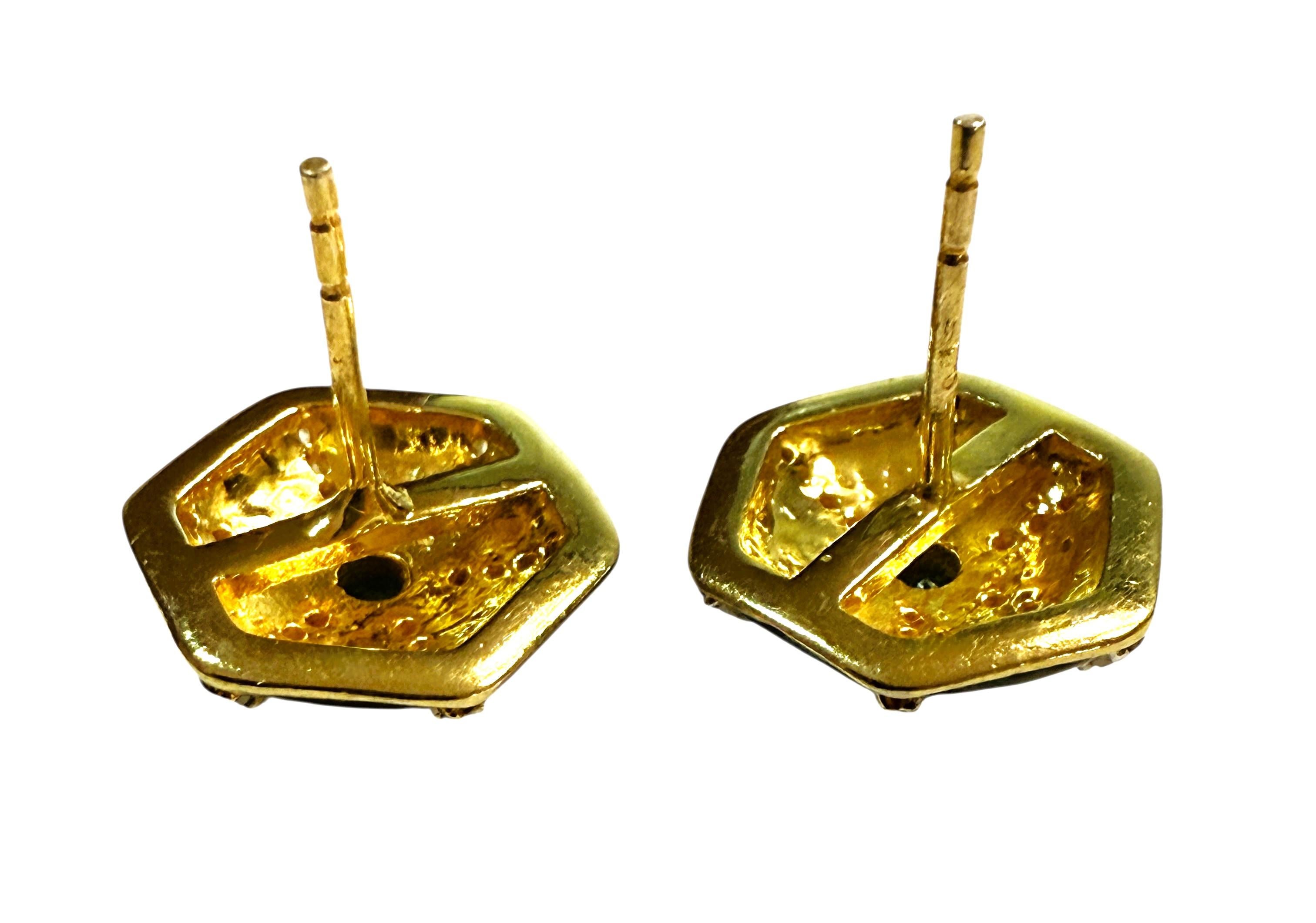 Neu 1,74 Karat Natürlicher Smaragd & Diamantschliff Saphir 14k Gold PL Ohrringe im Angebot 3