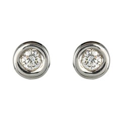 New 18 Karat White Gold Diamond Stud Earrings New 18 Karat White Gold Diamond Stud Earrings
