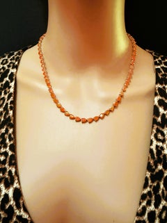 New 18.27 Carat Orang Opal 925 Sterling Silver Necklace 18 inches 19.40 Grams