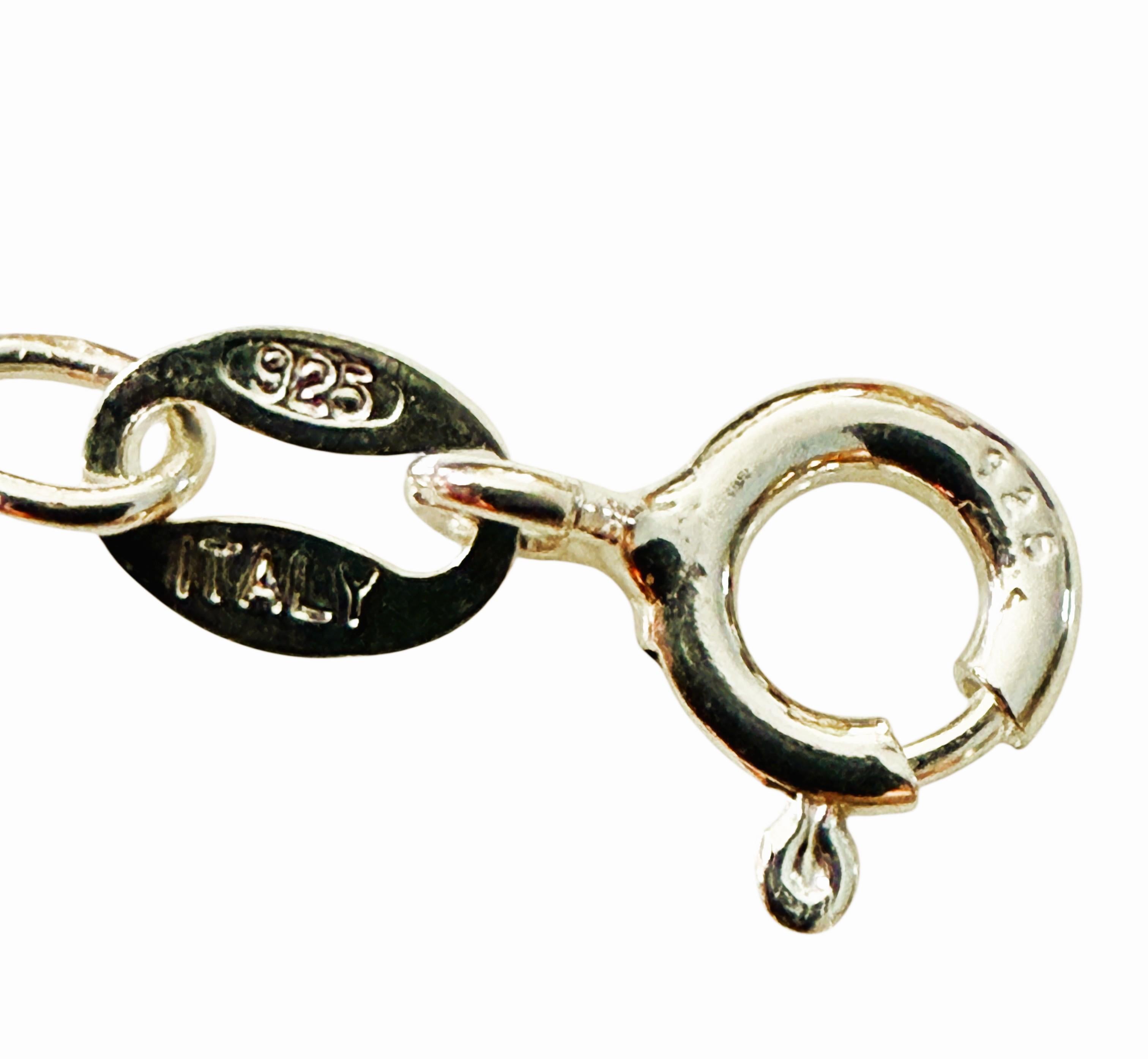 Collier pendentif en argent sterling, aigue-marine de 18.70 carats et saphir taille diamant en vente 4