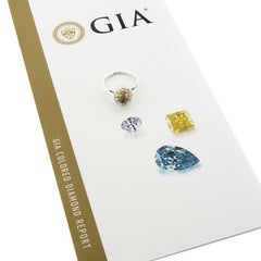 New 18k & 14k Gold Gia Fancy Dark Yellow Brown Solitaire W/ Diamond Halo Ring