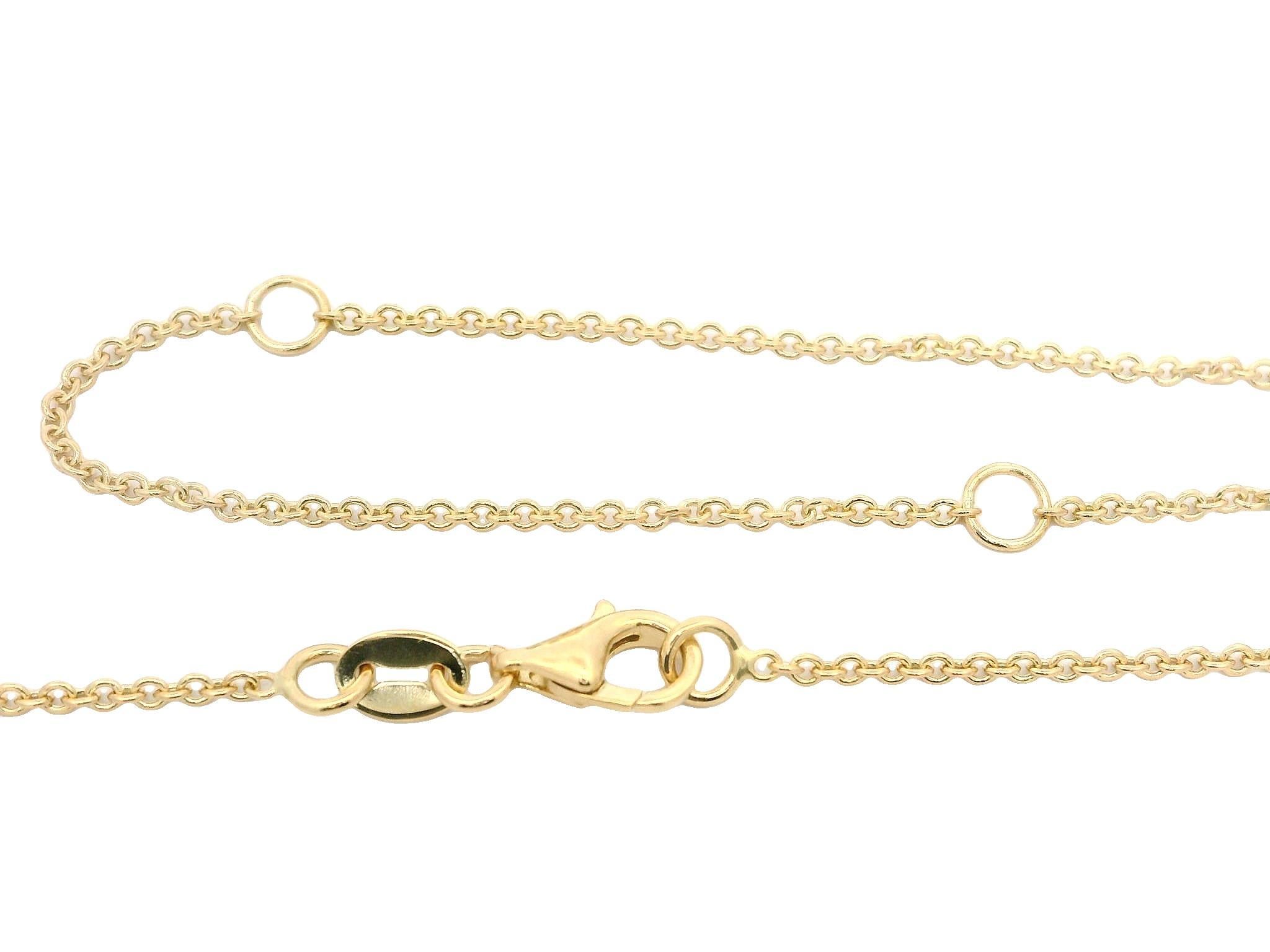 New 18k Gold 1.82ctw Oval Emerald w/ Diamond Halo Pendant Adjustable Necklace (Collana regolabile in oro 18k) in vendita 1