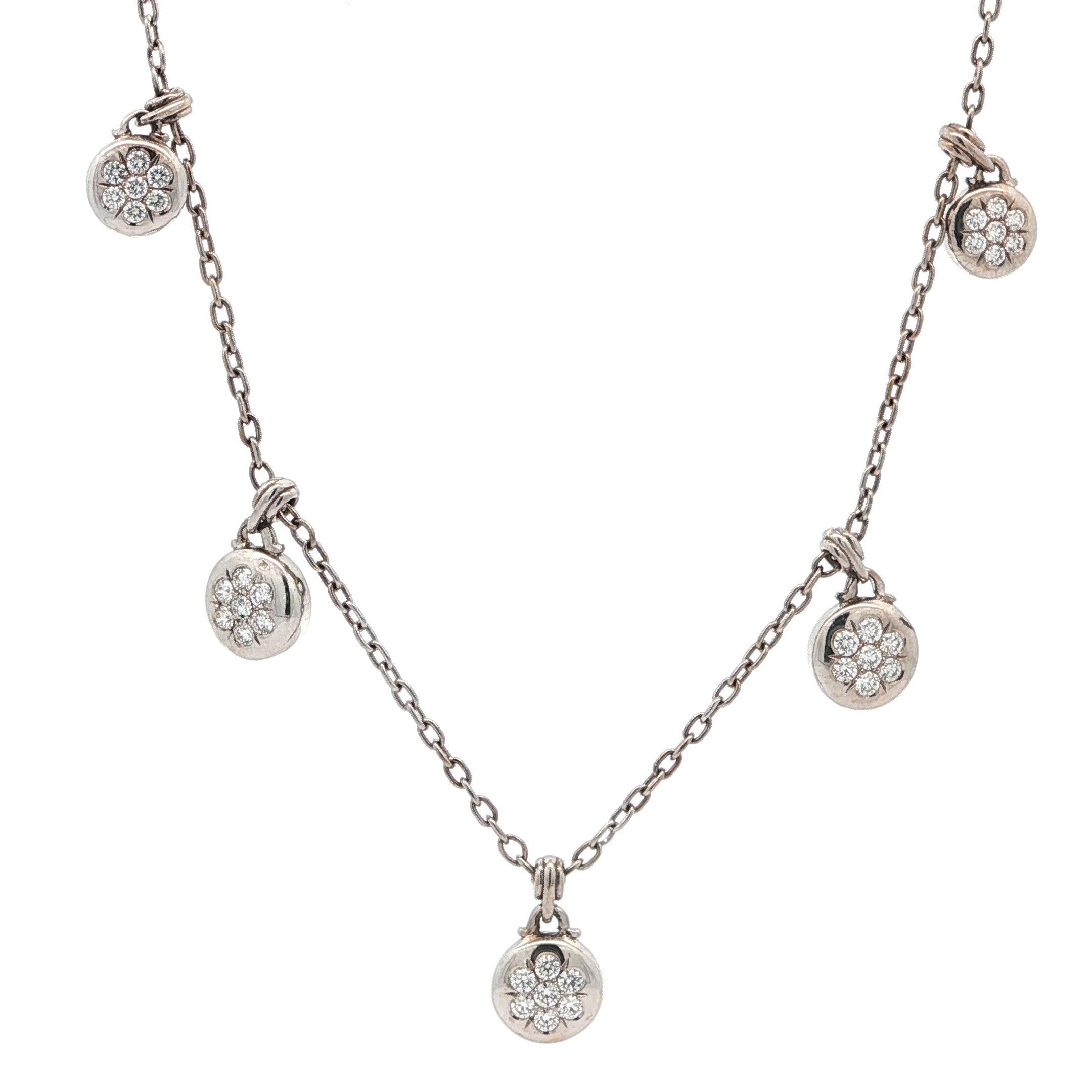 --Stone(s):--
(49) Natural Genuine Diamonds - Round Brilliant Cut - Pave Set - Nice Brilliant White Diamonds - 0.75ctw (exact)

Material: 18K Solid Yellow Gold
Weight: 9.8 Grams
Chain Type: 0.8 Cable Link
Chain Length: 16.75 inches
Clasp: Lobster