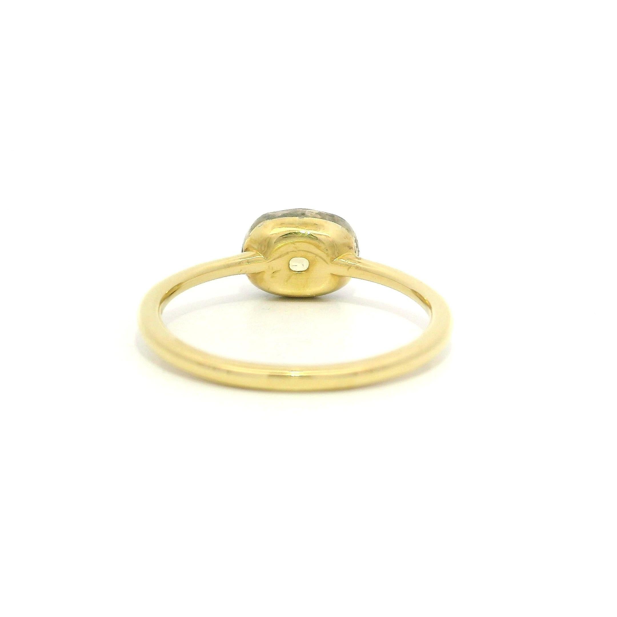 New 18k Gold & geschwärzt Silber Top GIA 1,20ctw Gelber Saphir Collet Set Ring im Zustand „Neu“ im Angebot in Montclair, NJ