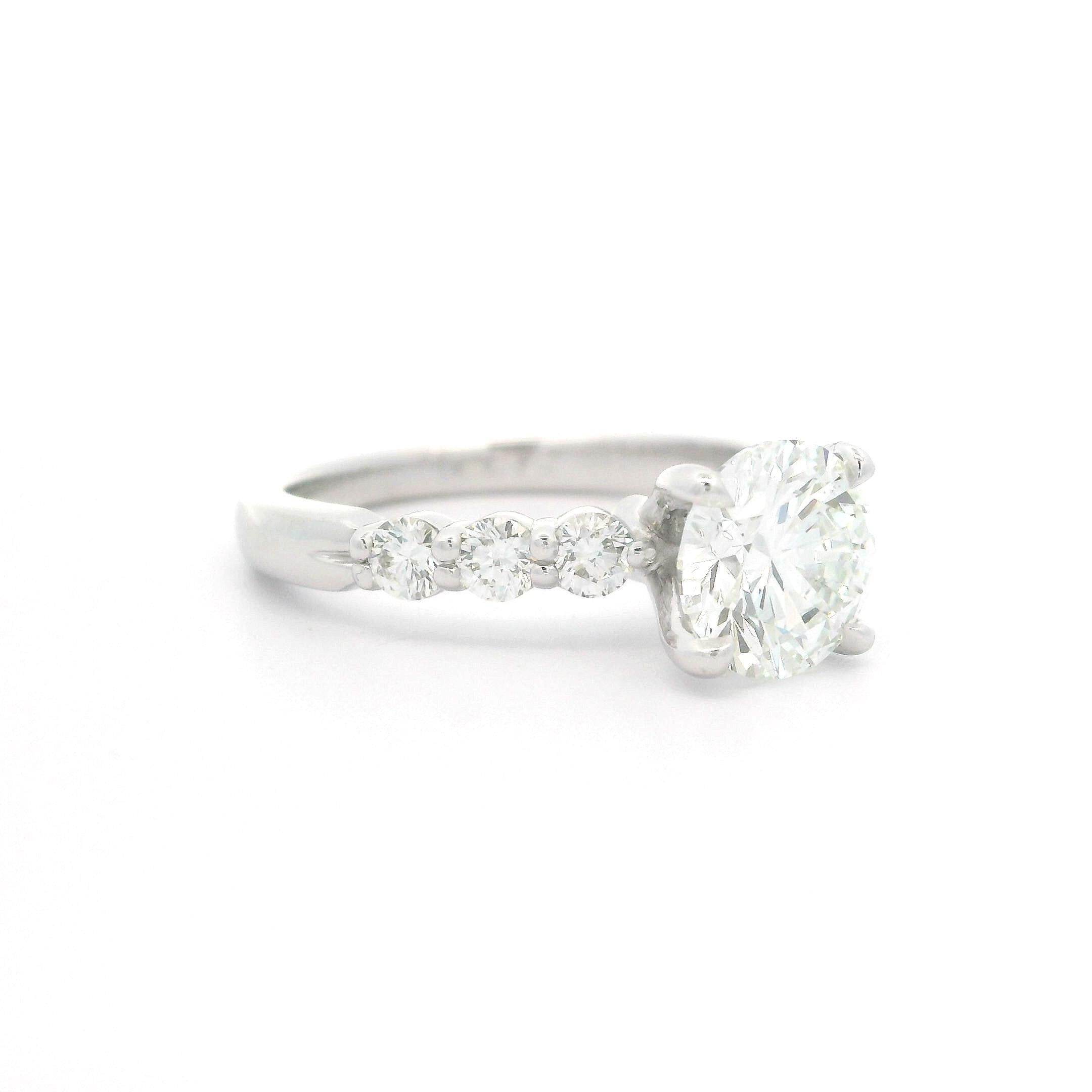 New 18k Gold Platinum GIA 1.86ct Excellent Ideal Diamond Classic Engagement Ring For Sale 5