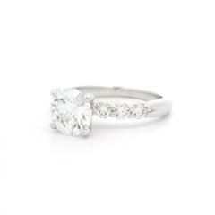 New 18k Gold Platinum GIA 1.86ct Excellent Ideal Diamond Classic Engagement Ring