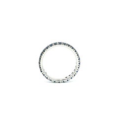 New 18k Gold w/ Black Rhodium top 1.30ctw Royal Blue Sapphire Eternity Band