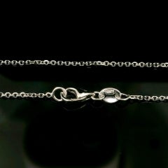 New 18k White Gold 5.14ctw Cabochon Moonstone w/ Diamond Halo Pendant Necklace