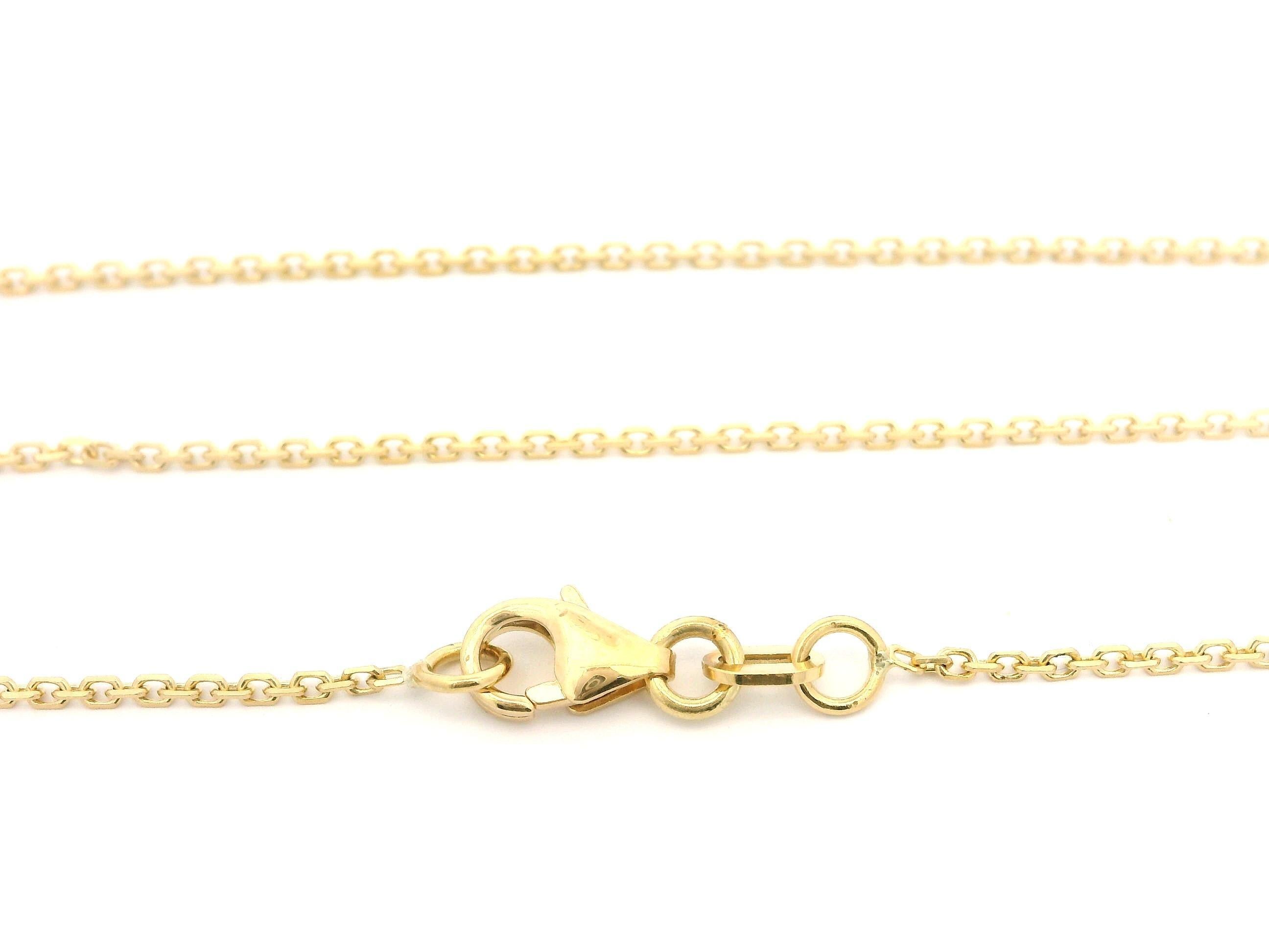 NOUVEAU collier réglable à chaton solitaire en or jaune 18 carats avec émeraude 1,30 ctw en vente 5
