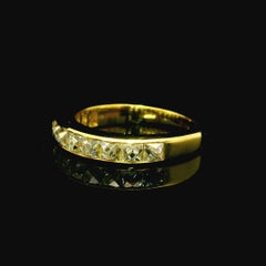 New 18k Yellow Gold 2ctw French Cut Channel Set Diamond Band Ring
