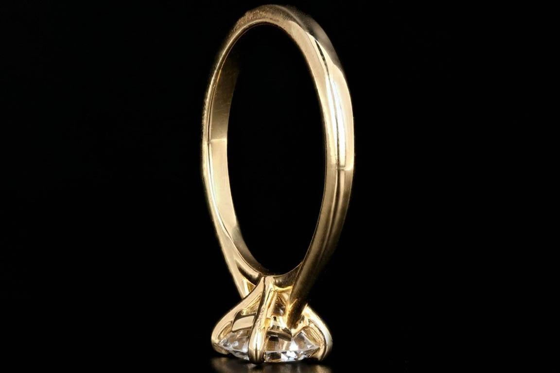 Women's New 18K Yellow Gold GIA D Vs1 1.35 Carat Diamond Engagement Ring