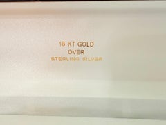 New 18K Yellow Gold Over Silver 1+ Carat Diamond Accent Link Bracelet 7 Inches