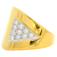 New 18k Yellow
White Gold 0.26ctw Diamond Polished Triangle Modernist Ring New 18k Yellow
White Gold 0.26ctw Diamond Polished Triangle Modernist Ring