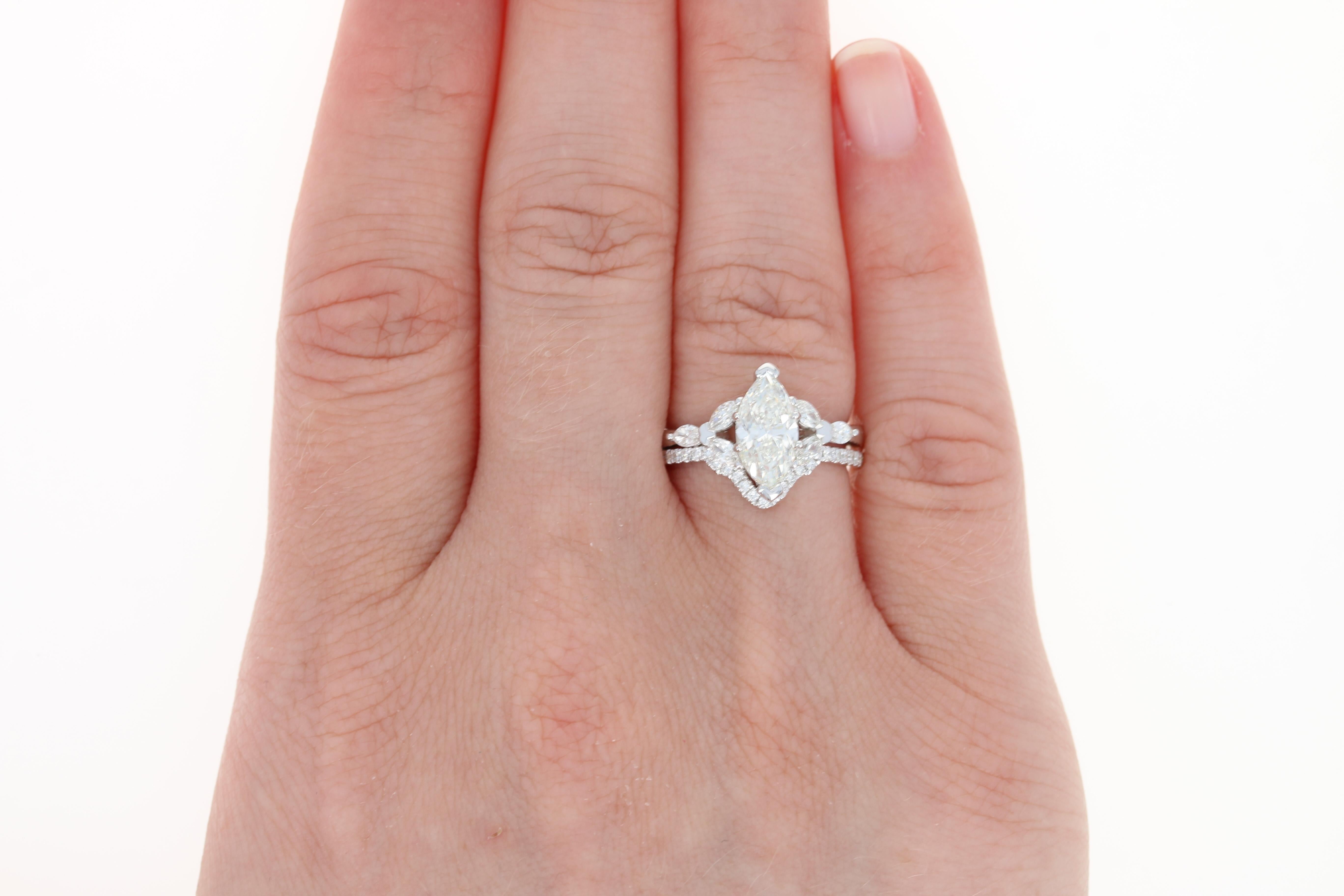 what wedding band goes with a marquise engagement ring