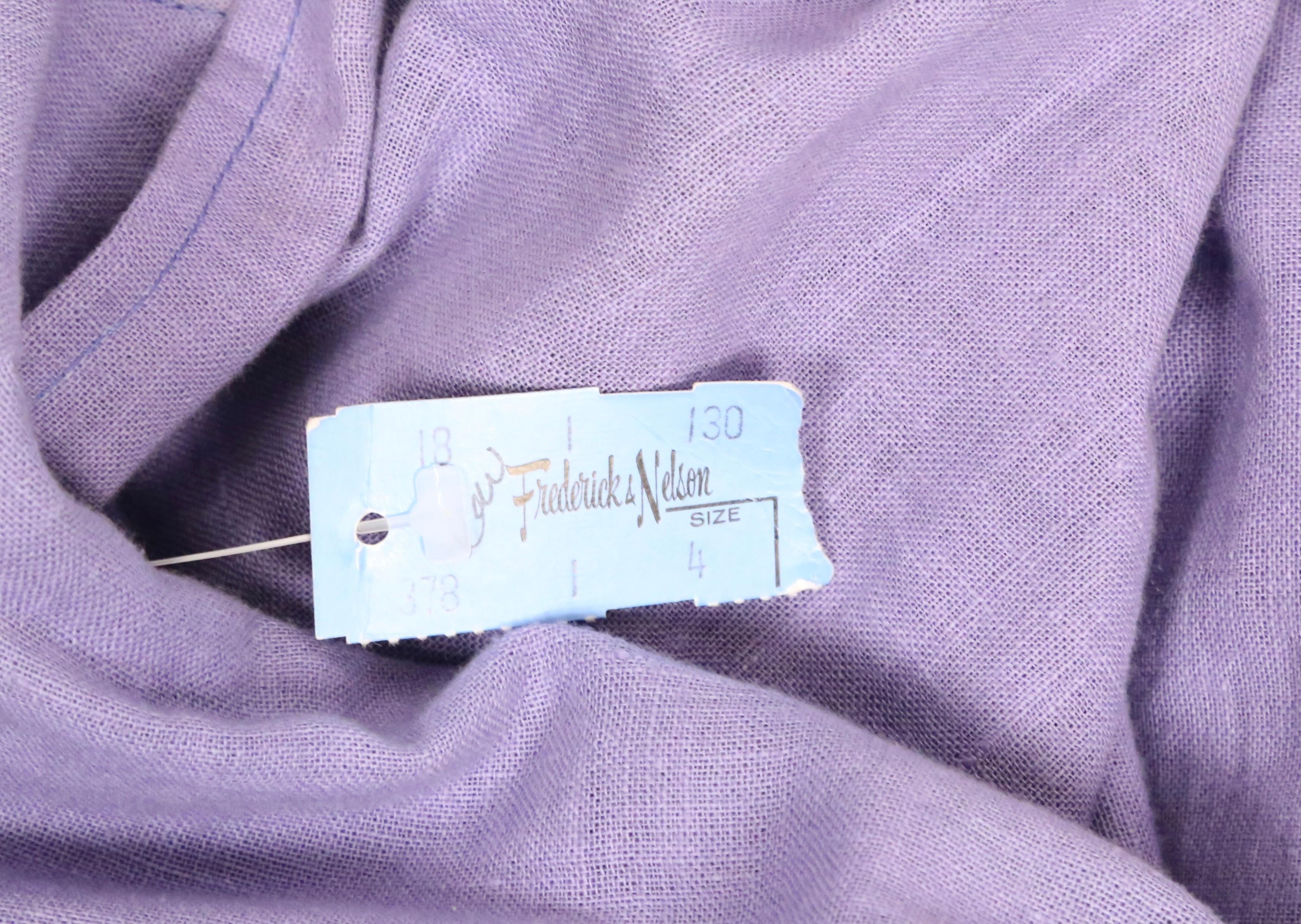 NUEVO Vestido de gasa de algodón rive gauche YVES SAINT LAURENT de los años 70 en venta 7