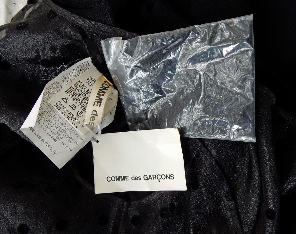 Comme des Garçons - Robe noire à pois « Rei of Light », neuve, 1997 Pour femmes en vente