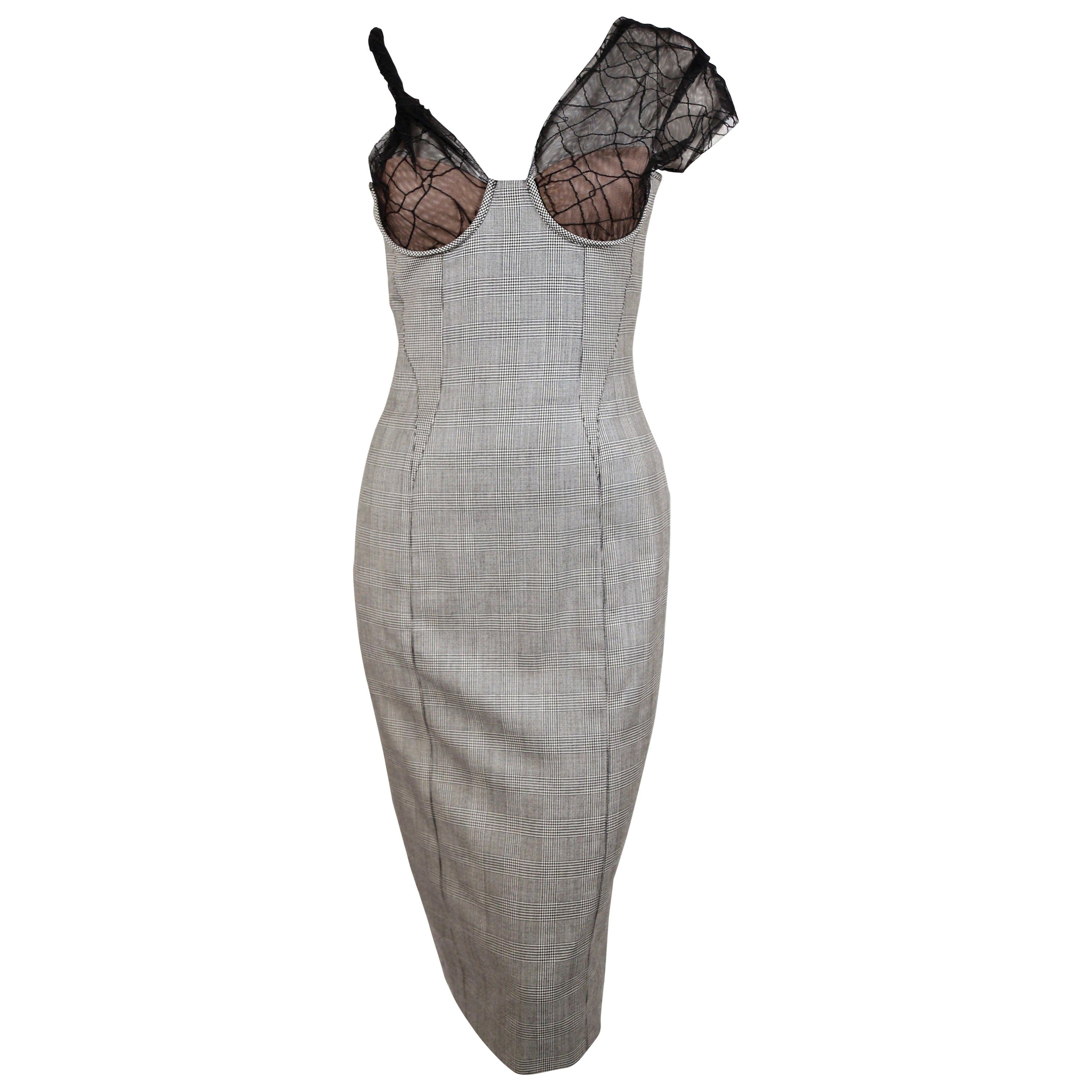 new 1998 GIANNI VERSACE COUTURE asymmetrical bustier dress - unworn  For Sale
