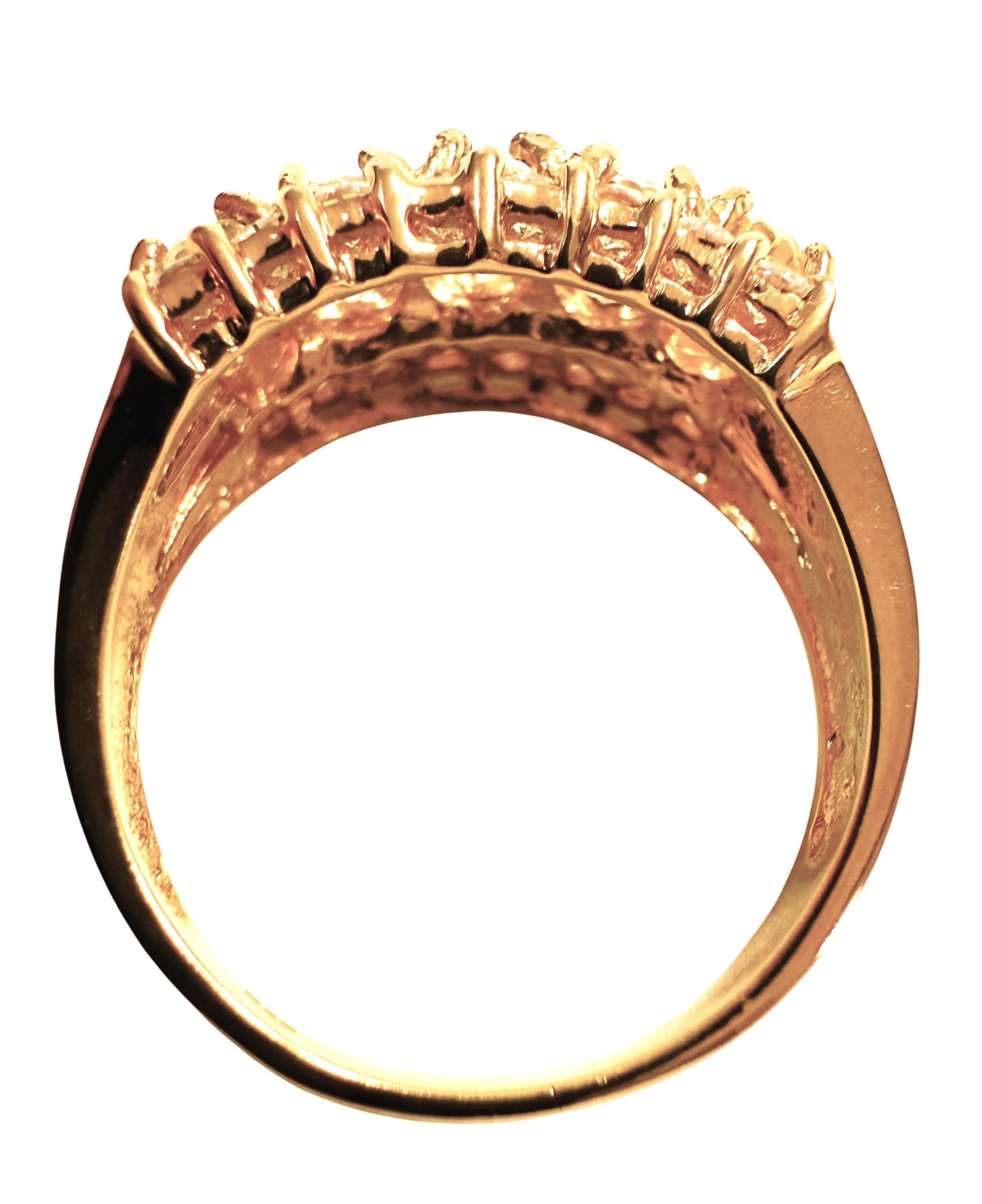 Neuer 2 Karat 5-Stein Gelber Saphir & Diamantschliff Saphir Gold PL Sterling Ring (Ovalschliff) im Angebot