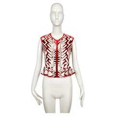 NEW 2002 TOM FORD YVES SAINT LAURENT claret embroidered runway jacket - unworn