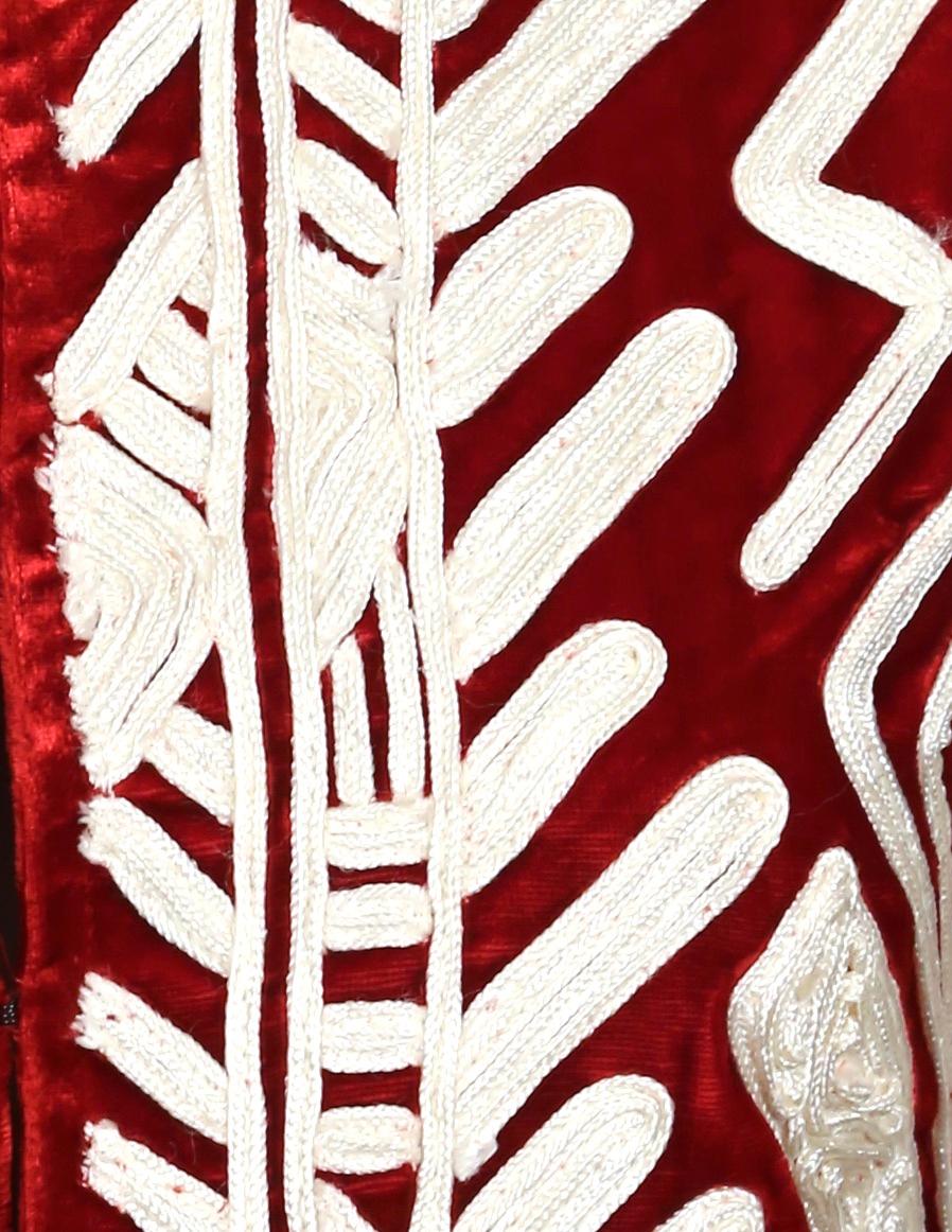 NEW 2002 TOM FORD YVES SAINT LAURENT crimson embroidered runway jacket - unworn For Sale 4