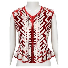 NEW 2002 TOM FORD YVES SAINT LAURENT claret embroidered runway jacket - unworn