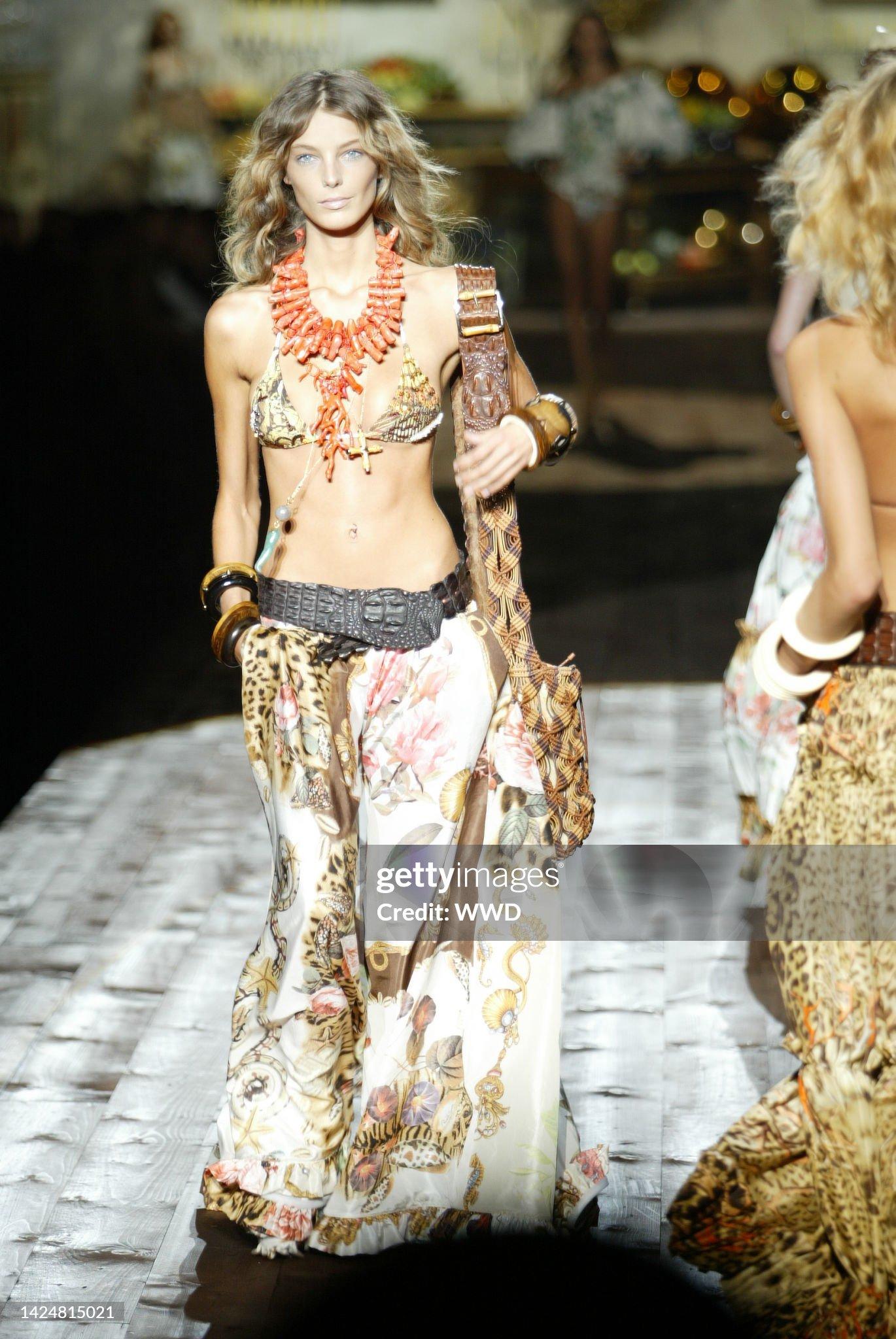 NEW 2005 SS Runway Documented Roberto Cavalli Silk Floral Maxi Skirt For Sale 7