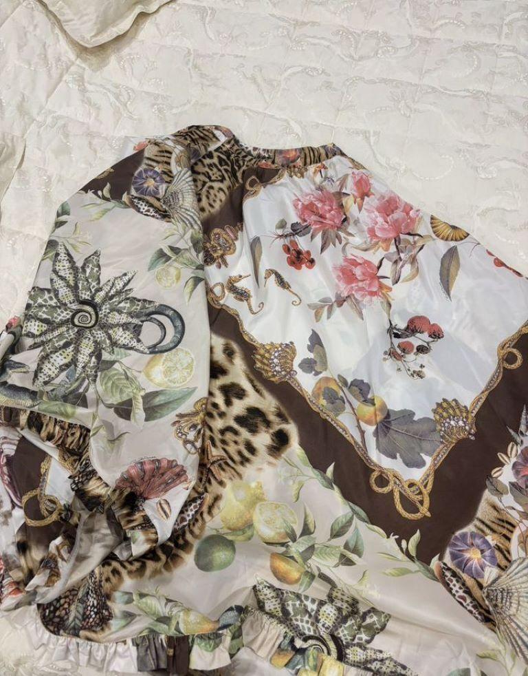 NEW 2005 SS Runway Documented Roberto Cavalli Silk Floral Maxi Skirt In Good Condition For Sale In Алматинский Почтамт, KZ