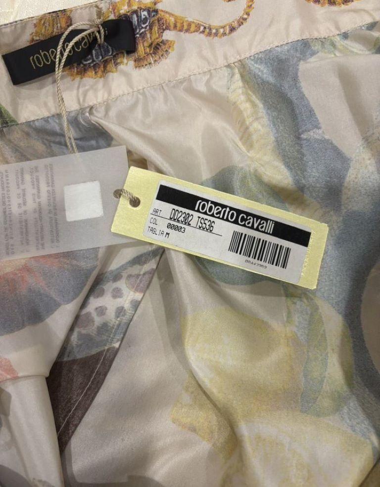 NEW 2005 SS Runway Documented Roberto Cavalli Silk Floral Maxi Skirt For Sale 1