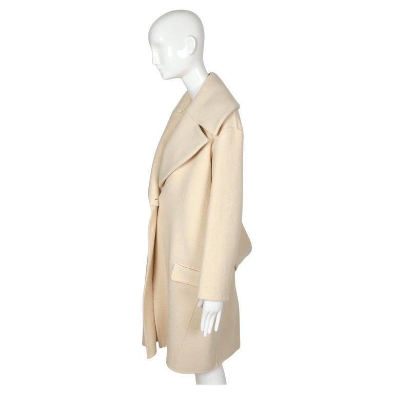 novità 2013 Celine by Phoebe Philo cappotto in cashmere crema di burro RUNWAY in vendita 5