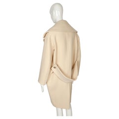 nuevo 2013 CELINE by PHOEBE PHILO abrigo RUNWAY de cachemira crema de mantequilla