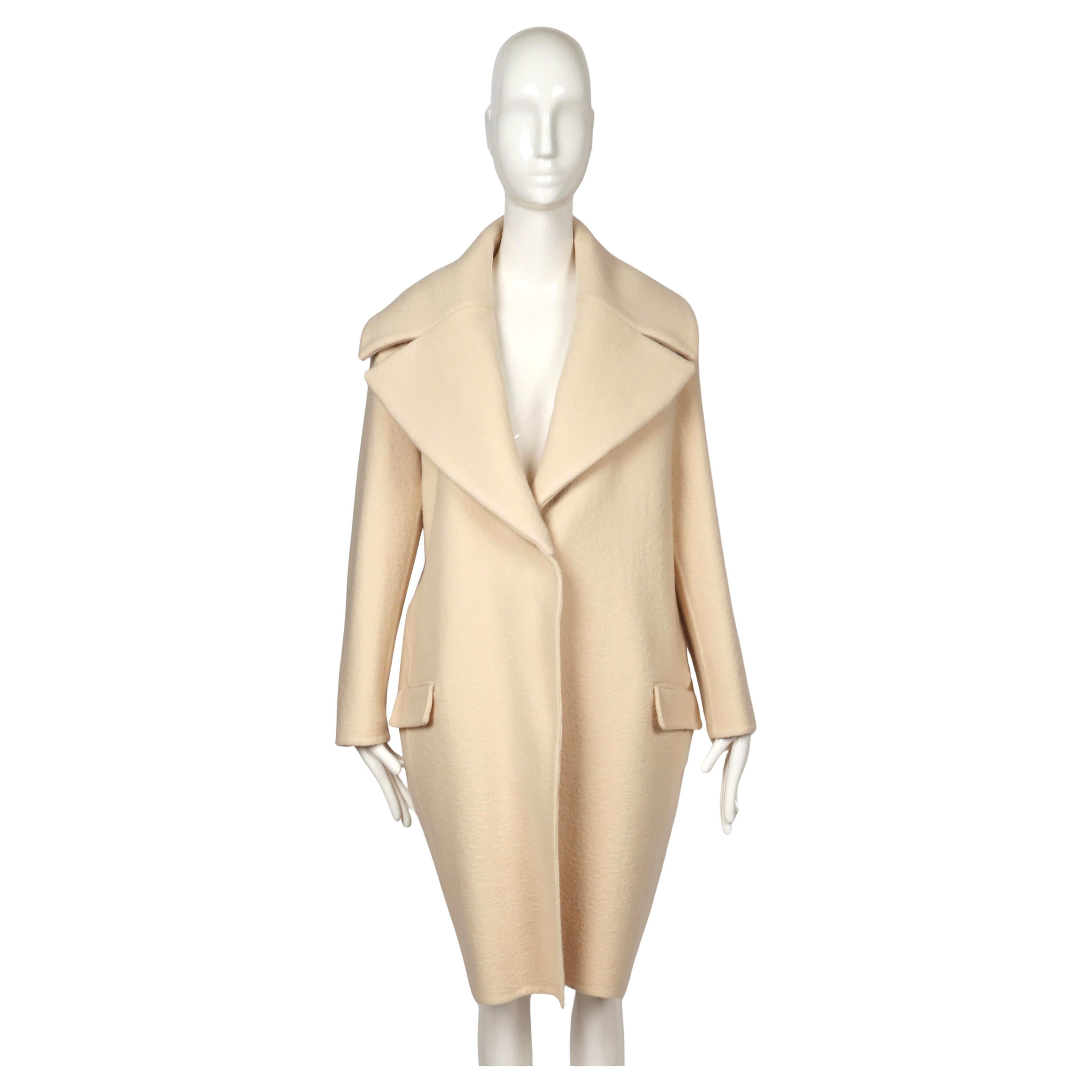 Beige novità 2013 Celine by Phoebe Philo cappotto in cashmere crema di burro RUNWAY in vendita