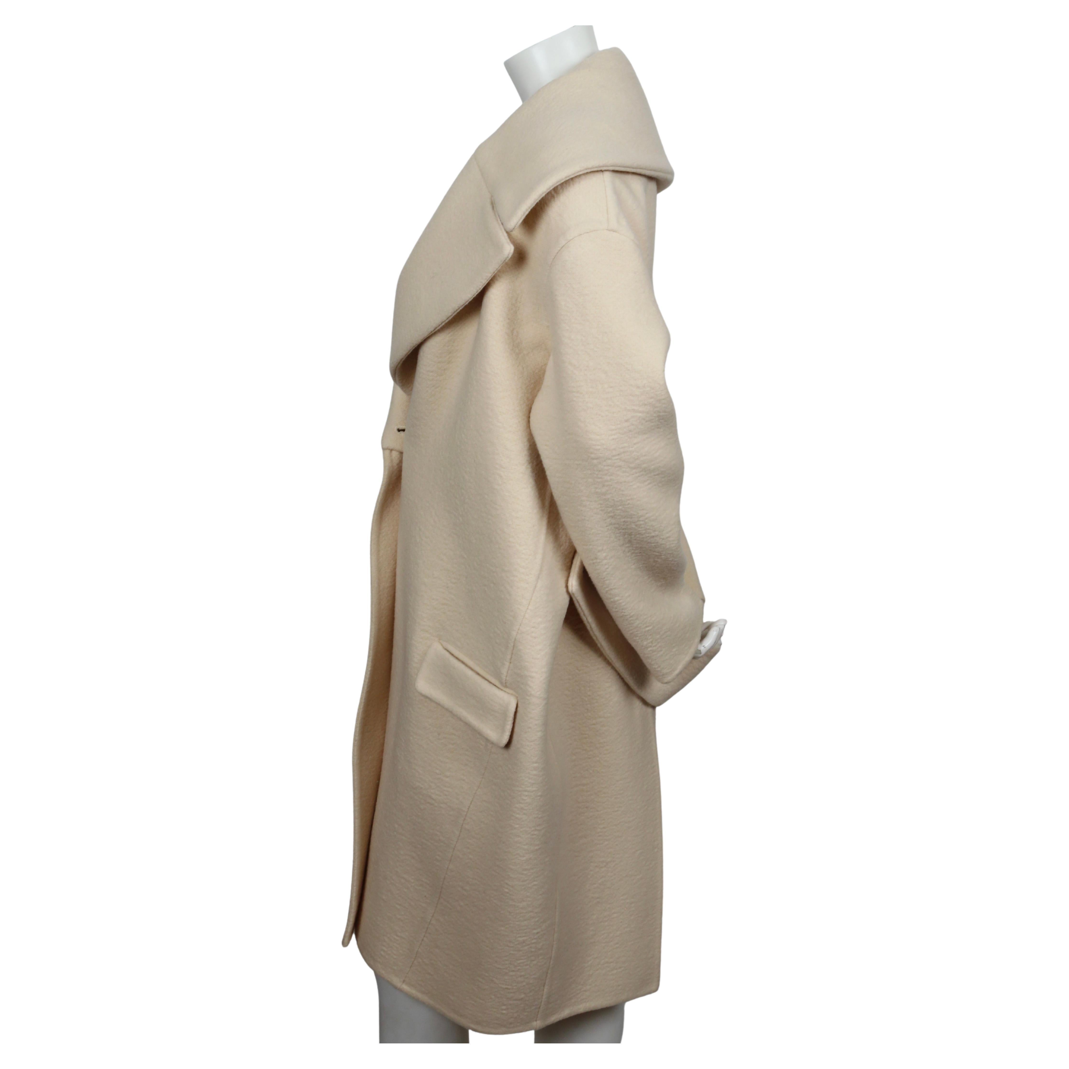 new 2013 CELINE by PHOEBE PHILO buttercream cashmere RUNWAY coat  For Sale 1
