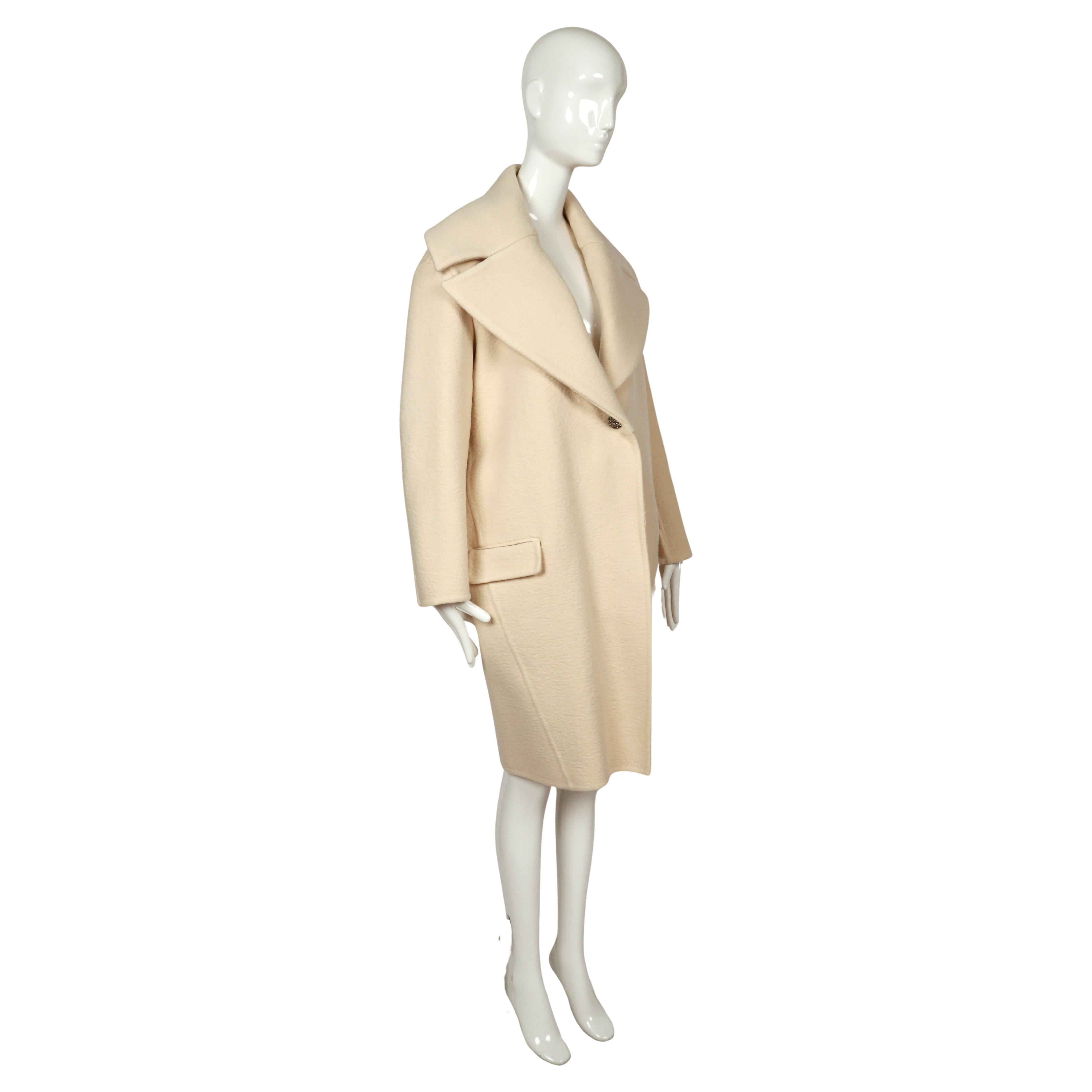 da uomo o donna novità 2013 Celine by Phoebe Philo cappotto in cashmere crema di burro RUNWAY in vendita