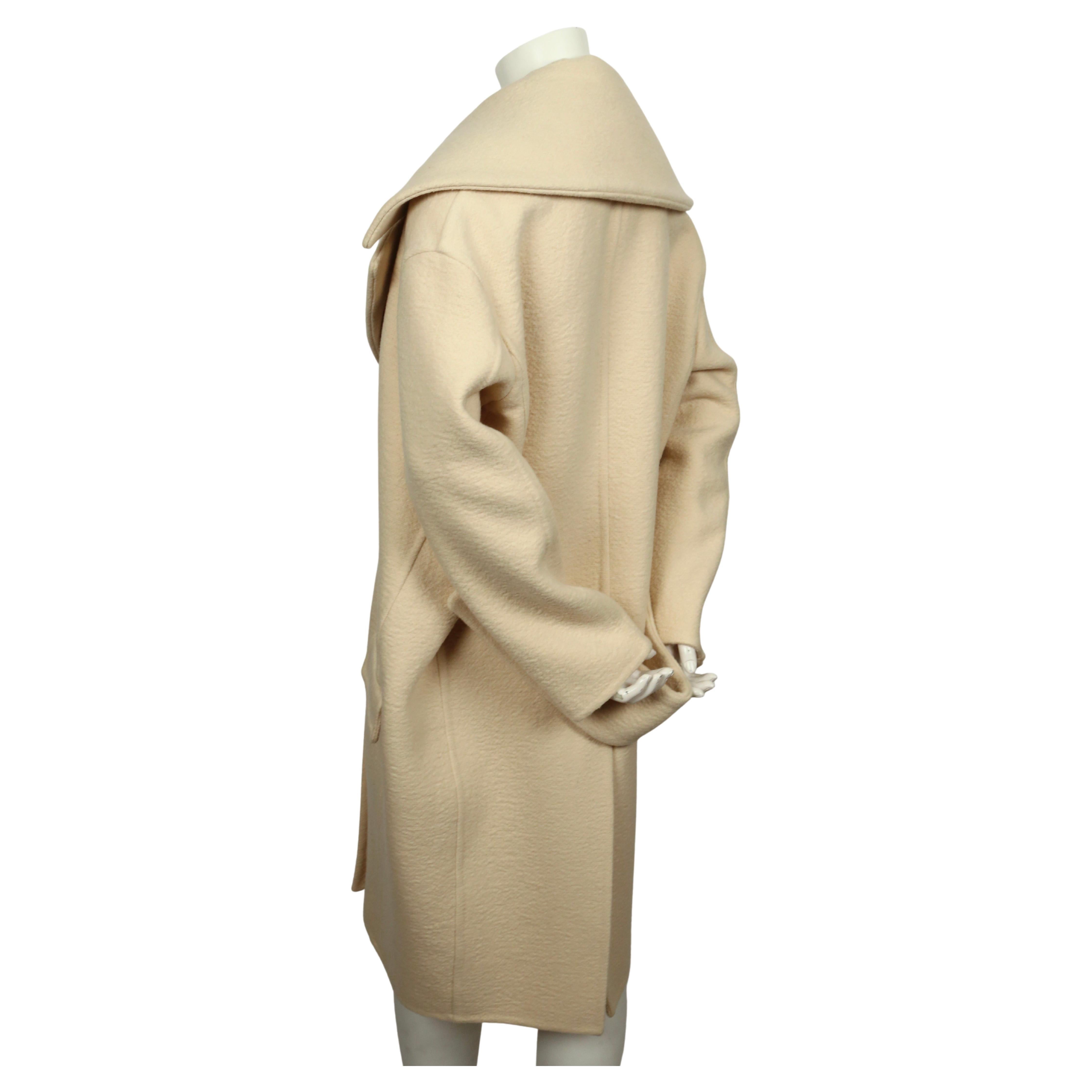 new 2013 CELINE by PHOEBE PHILO buttercream cashmere RUNWAY coat  For Sale 2