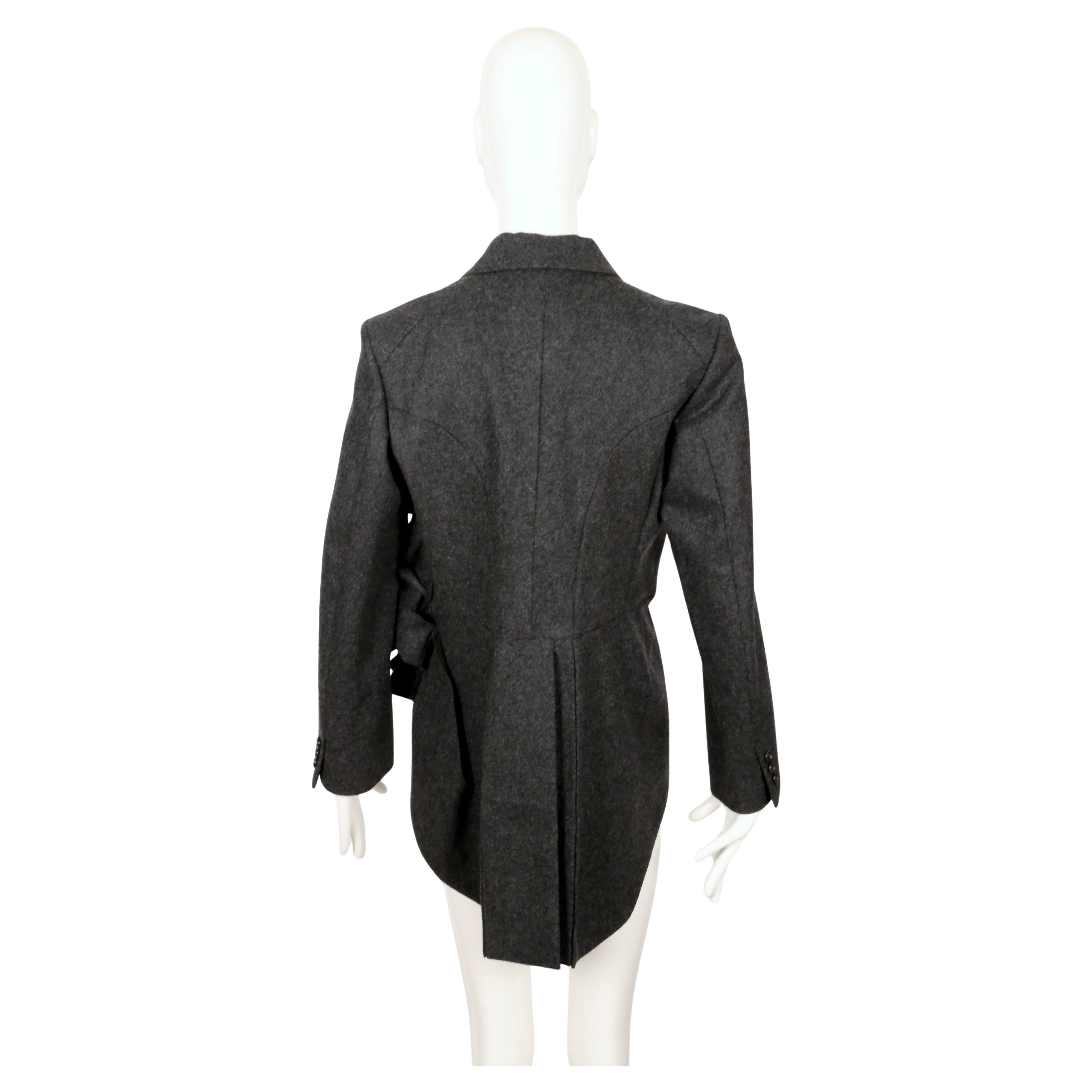new 2013 COMME DES GARCONS grey jacket with oversized rose motif For Sale 5