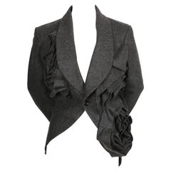 new 2013 COMME DES GARCONS grey jacket with oversized rose motif