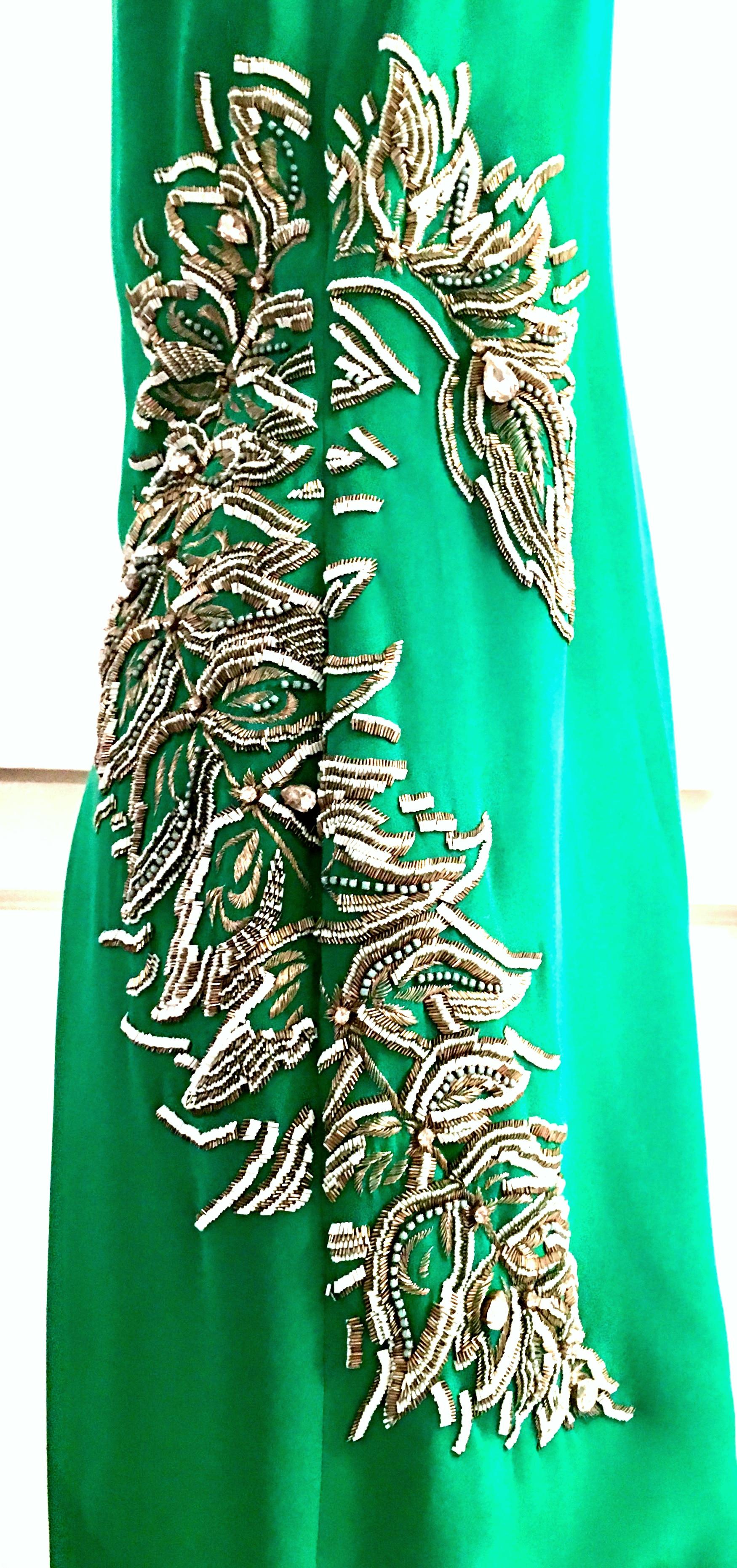 New 2013 Thakoon Runway Hand Beaded Italian Silk Cocktail Dress Size-6 2