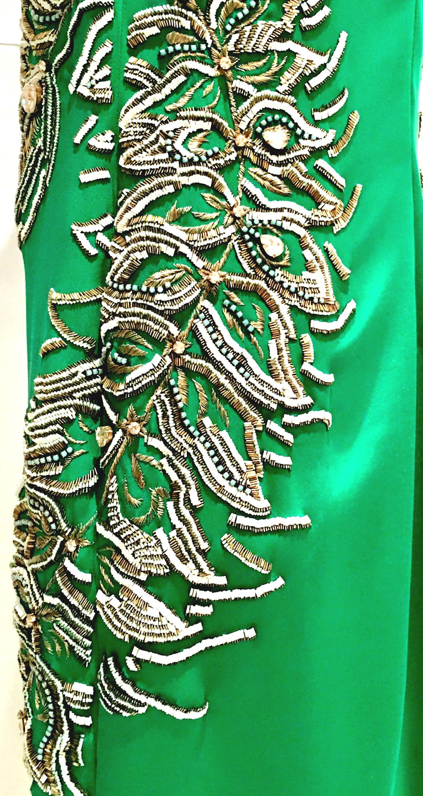 New 2013 Thakoon Runway Hand Beaded Italian Silk Cocktail Dress Size-6 4