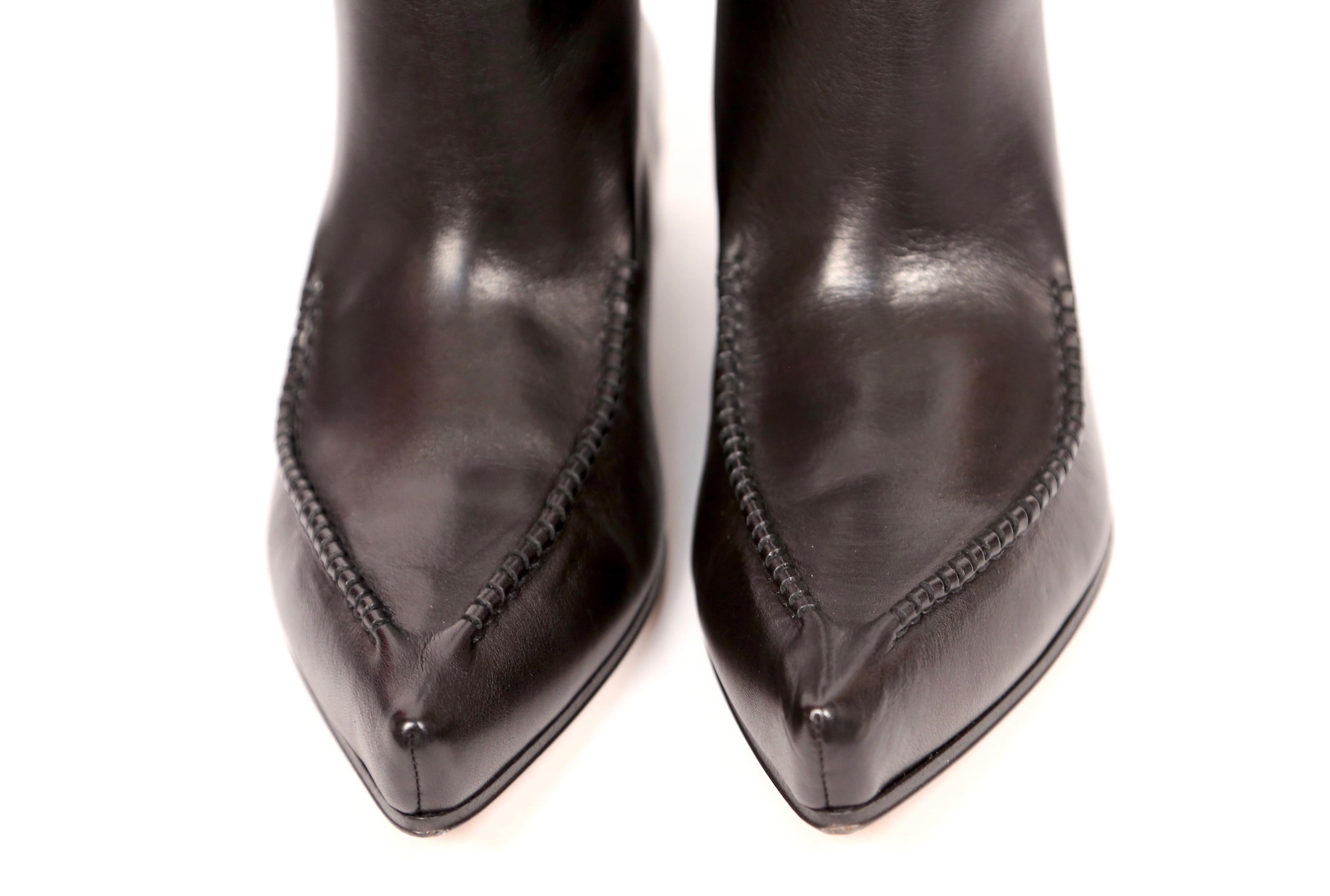  nouveau 2017 CELINE by Phoebe Philo Santiag RUNWAY bottines en cuir noir FR 40.5 Unisexe 