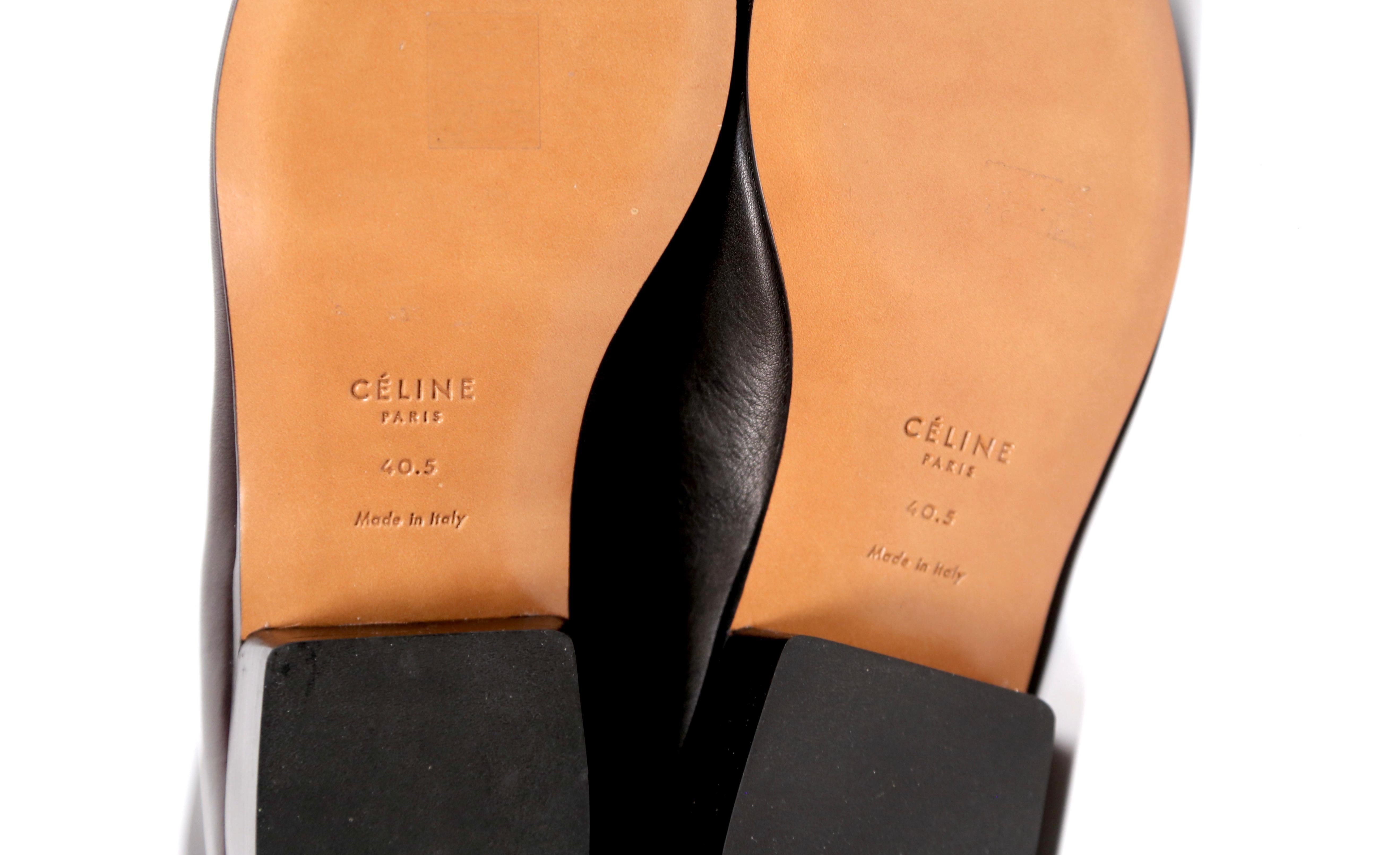 nouveau 2017 CELINE by Phoebe Philo Santiag RUNWAY bottines en cuir noir FR 40.5 4