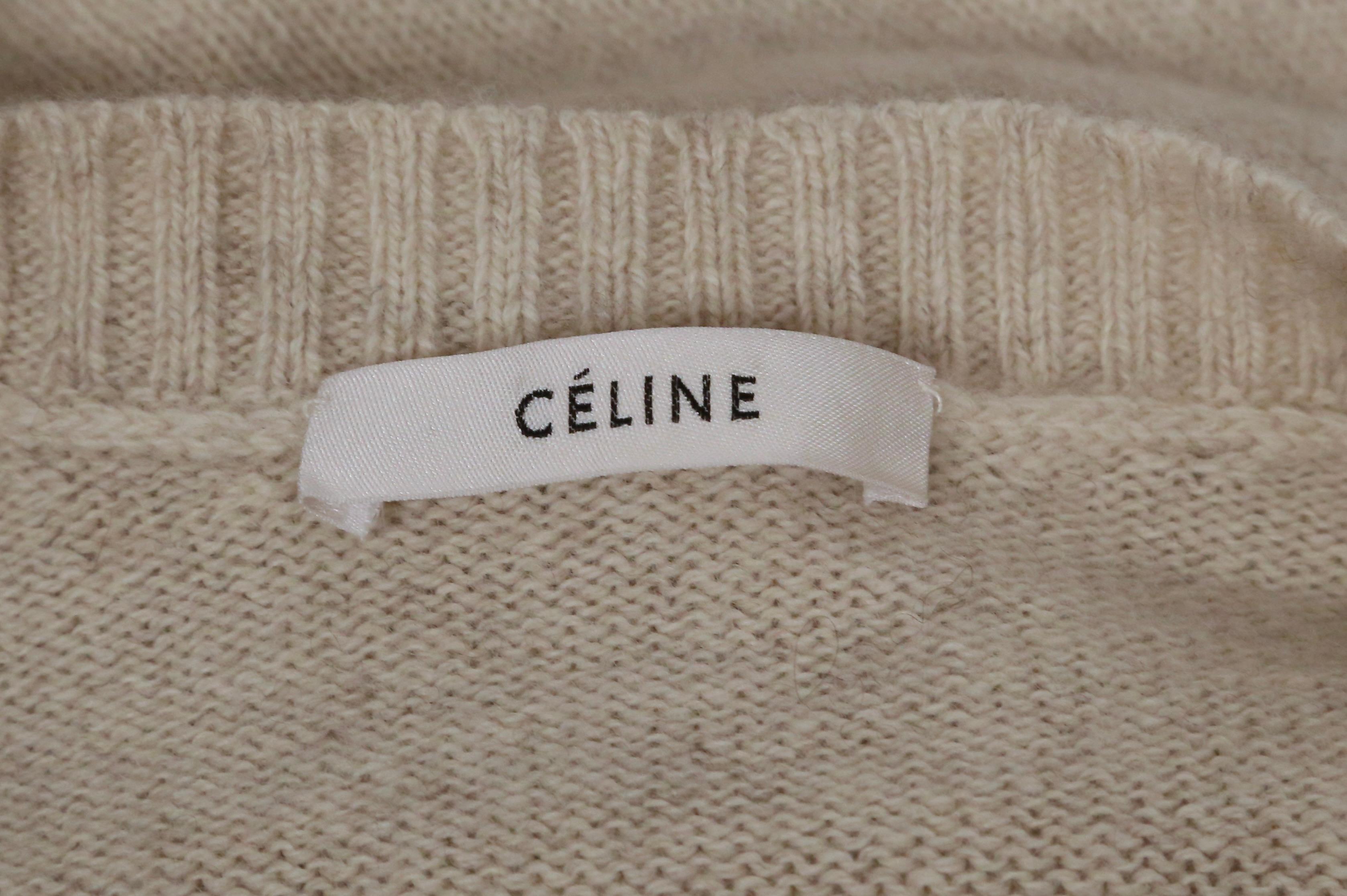 new 2018 Celine by PHoebe Philo oversized fuzzy sweater dress with brooch 5