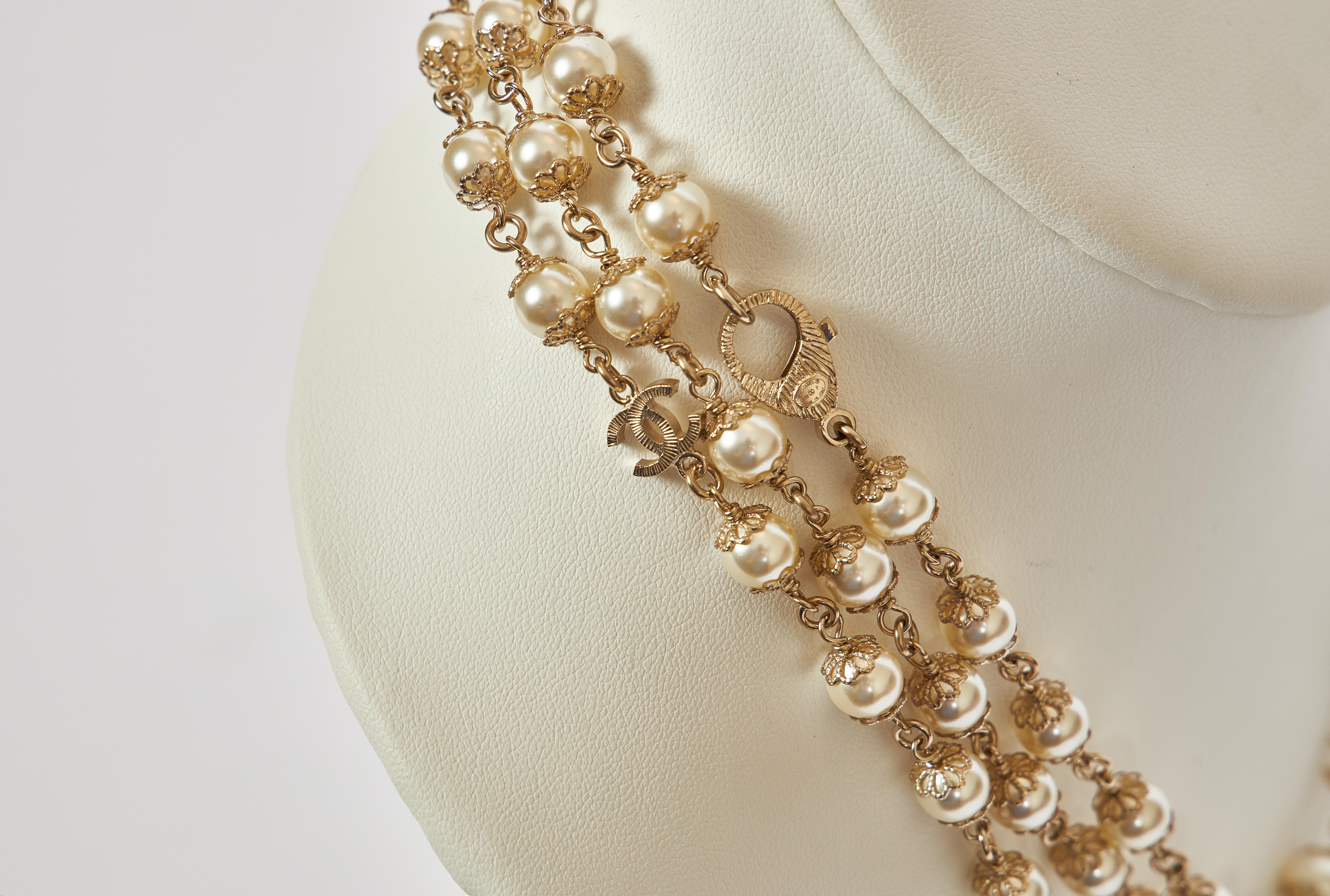 Women's New 2019 Chanel Pearl Sautoir Necklace