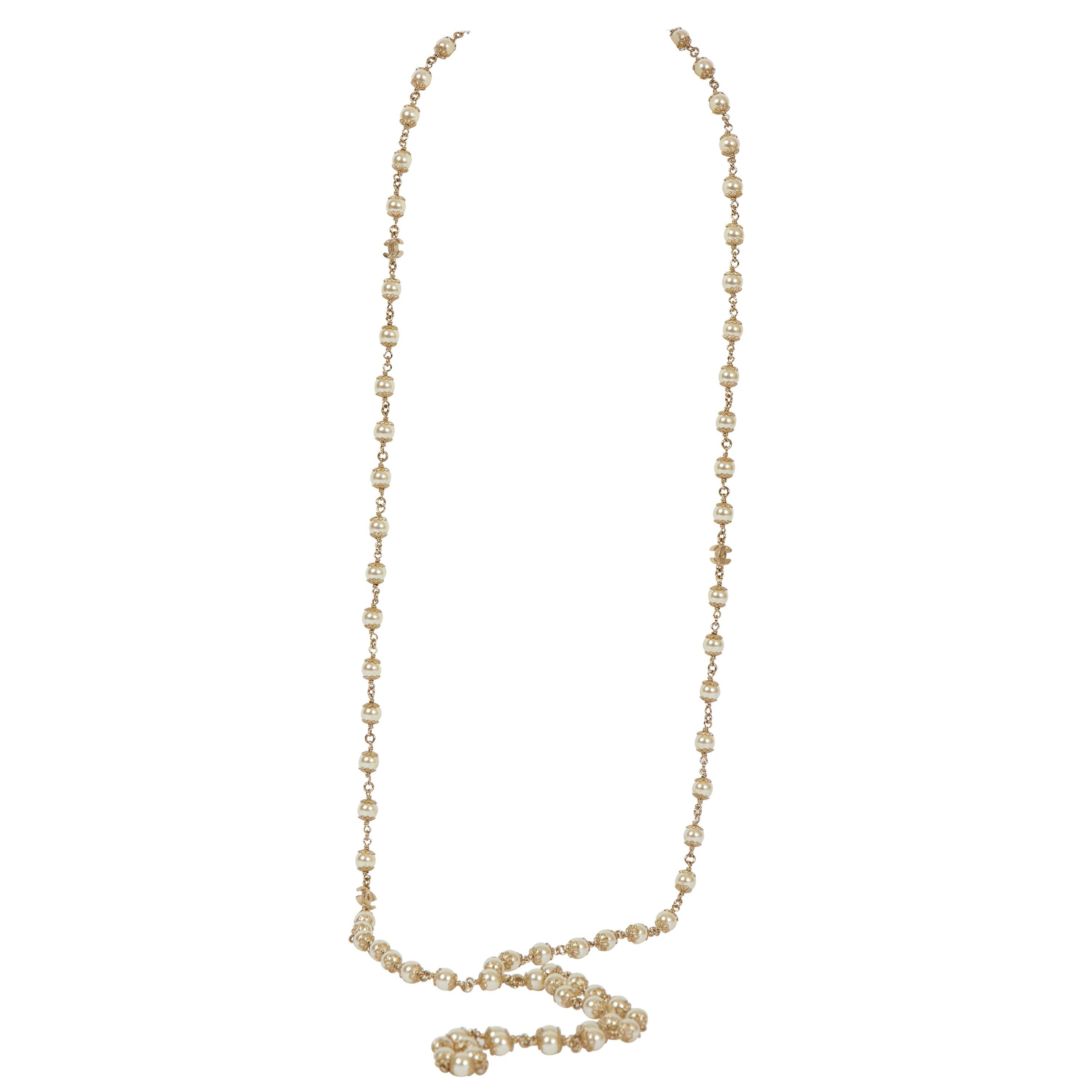 New 2019 Chanel Pearl Sautoir Necklace