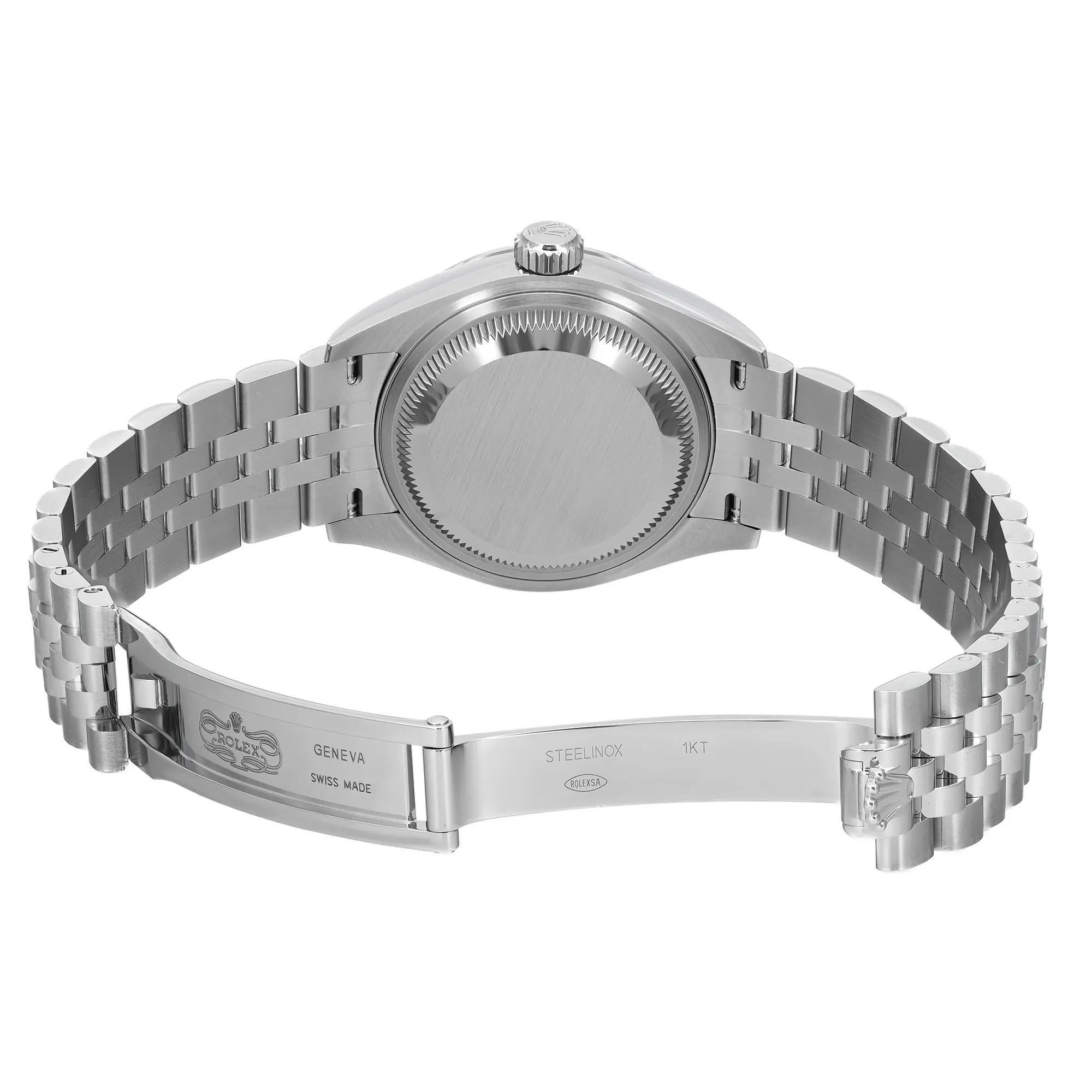 NEW 2024 Rolex Datejust 28mm Gold Bezel Steel Gray Roman Dial Watch 279174 en vente 4